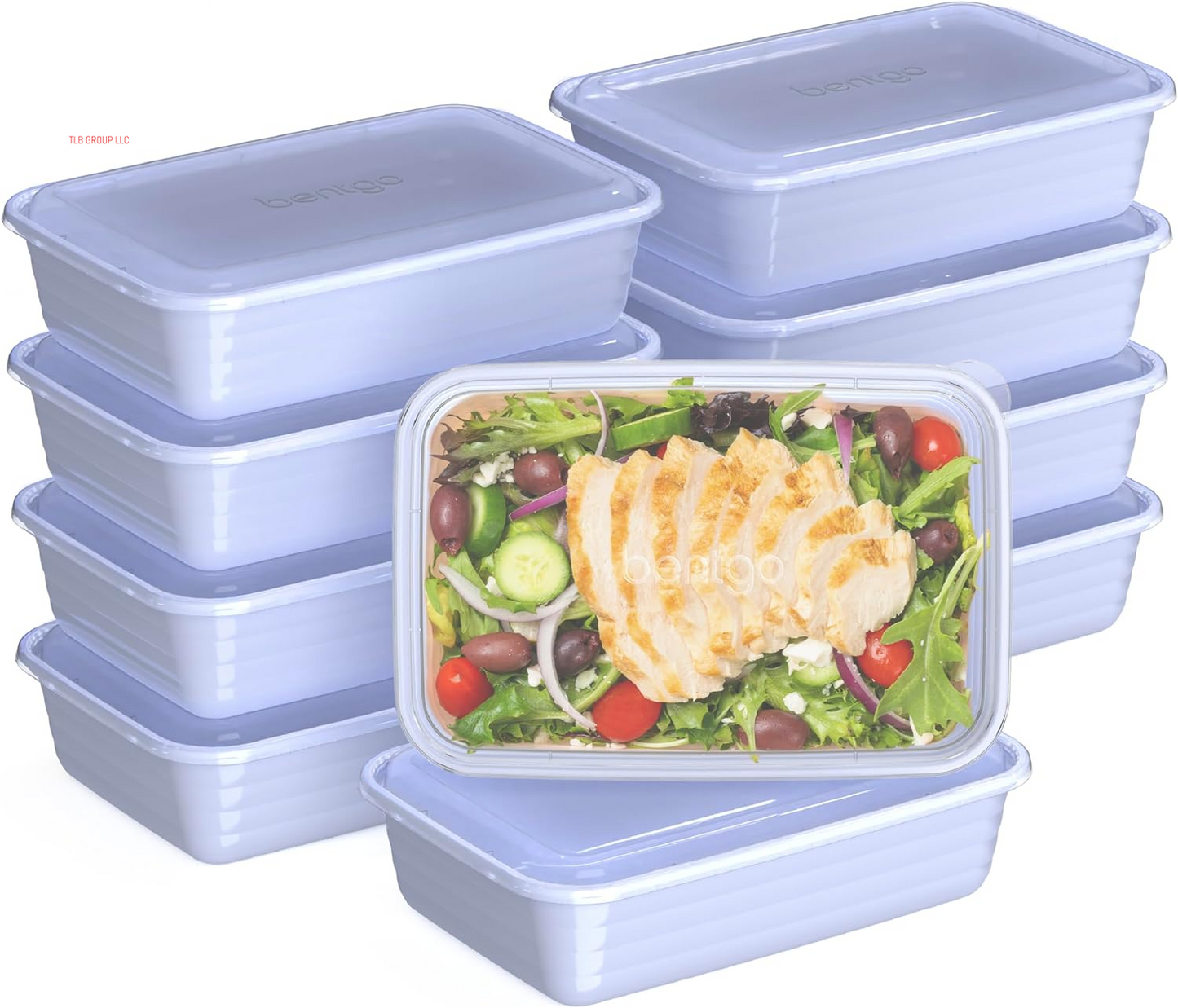 20-Piece Lightweight, Durable, Reusable Bpa-Free 1-Compartment Containers - Microwave, Freezer, Dishwasher Safe - Mint