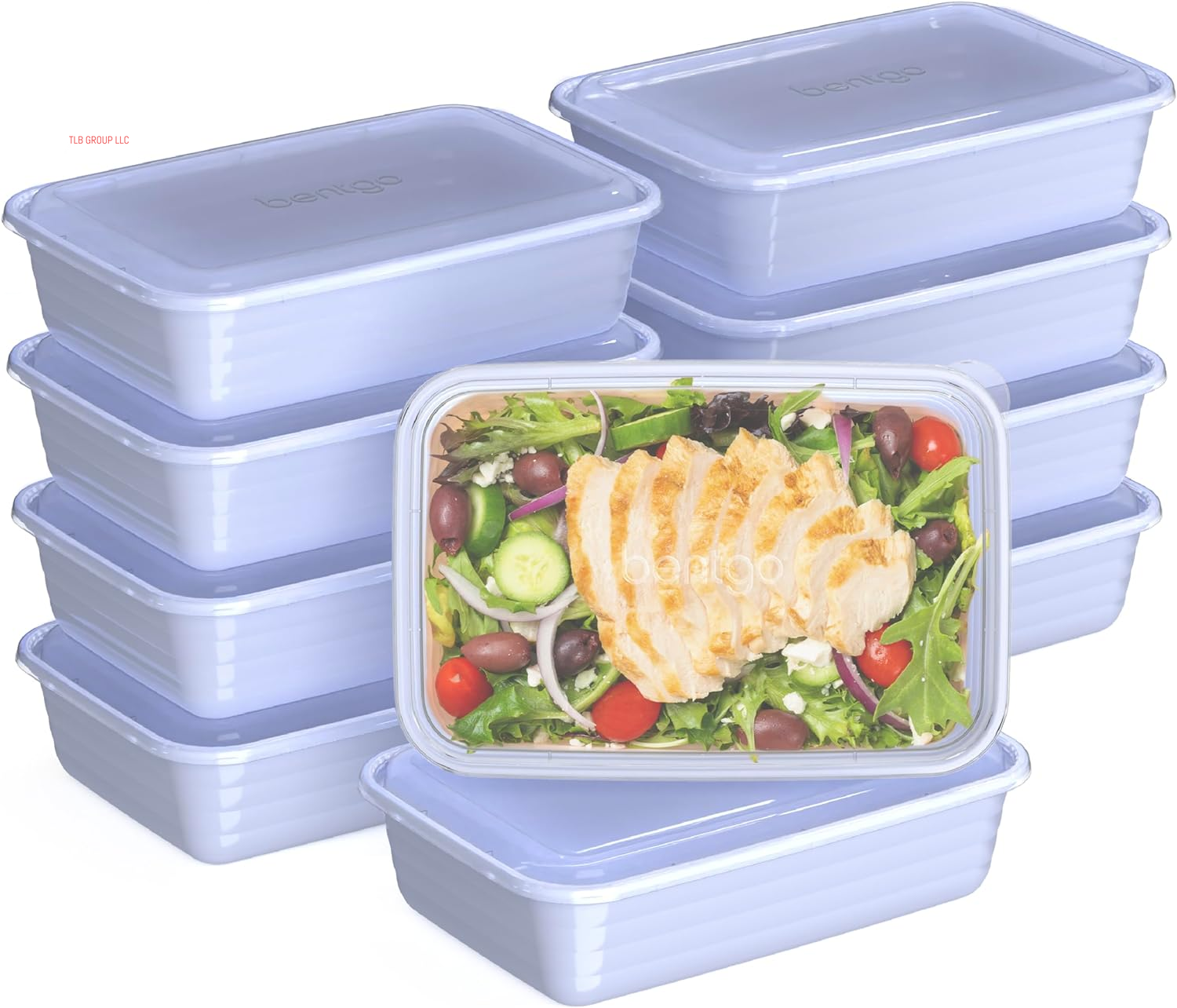 20-Piece Lightweight, Durable, Reusable Bpa-Free 1-Compartment Containers - Microwave, Freezer, Dishwasher Safe - Mint