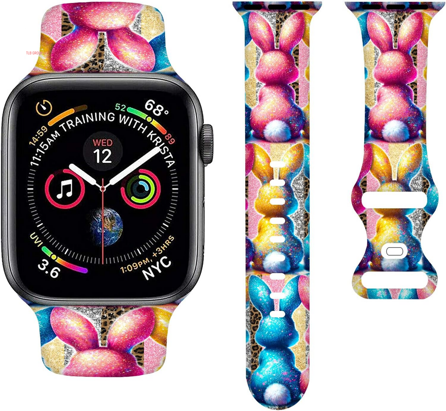 Cartoon Holiday Bands Compatible with Apple Watch Band 38MM 40MM 41MM 42MM 44MM 45MM 49MM, Silicone Strap Compatible with Iwatch Bands Ultra Series SE 9 8 7 6 5 4 3 2 1 for Women Men