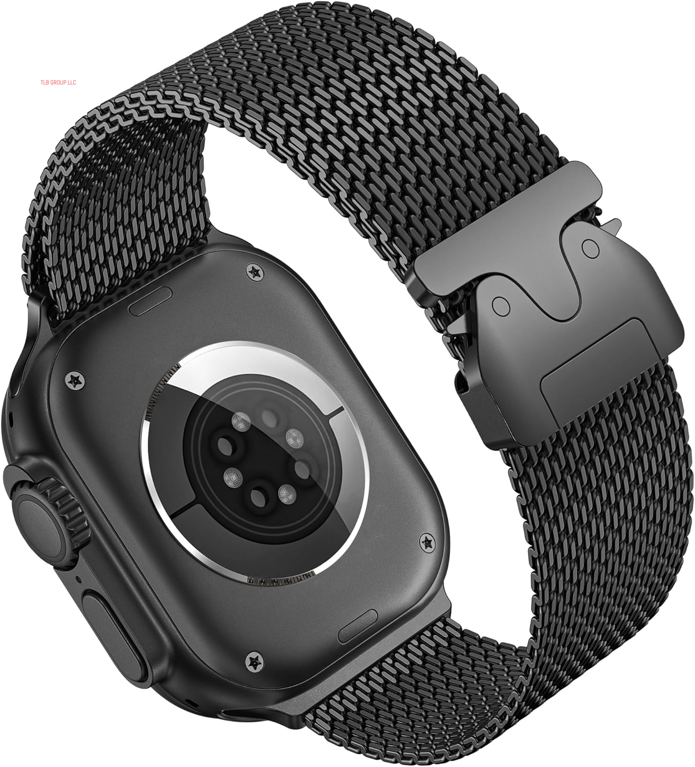Milanese Mesh Loop Compatible with Apple Watch Band Ultra 2/Ultra 49Mm 46Mm 45Mm 44Mm Men Women, Designer Parachute-Style Metal Buckle Adjustable Strap for Iwatch SE Series 10/9/8/7/6/5/4