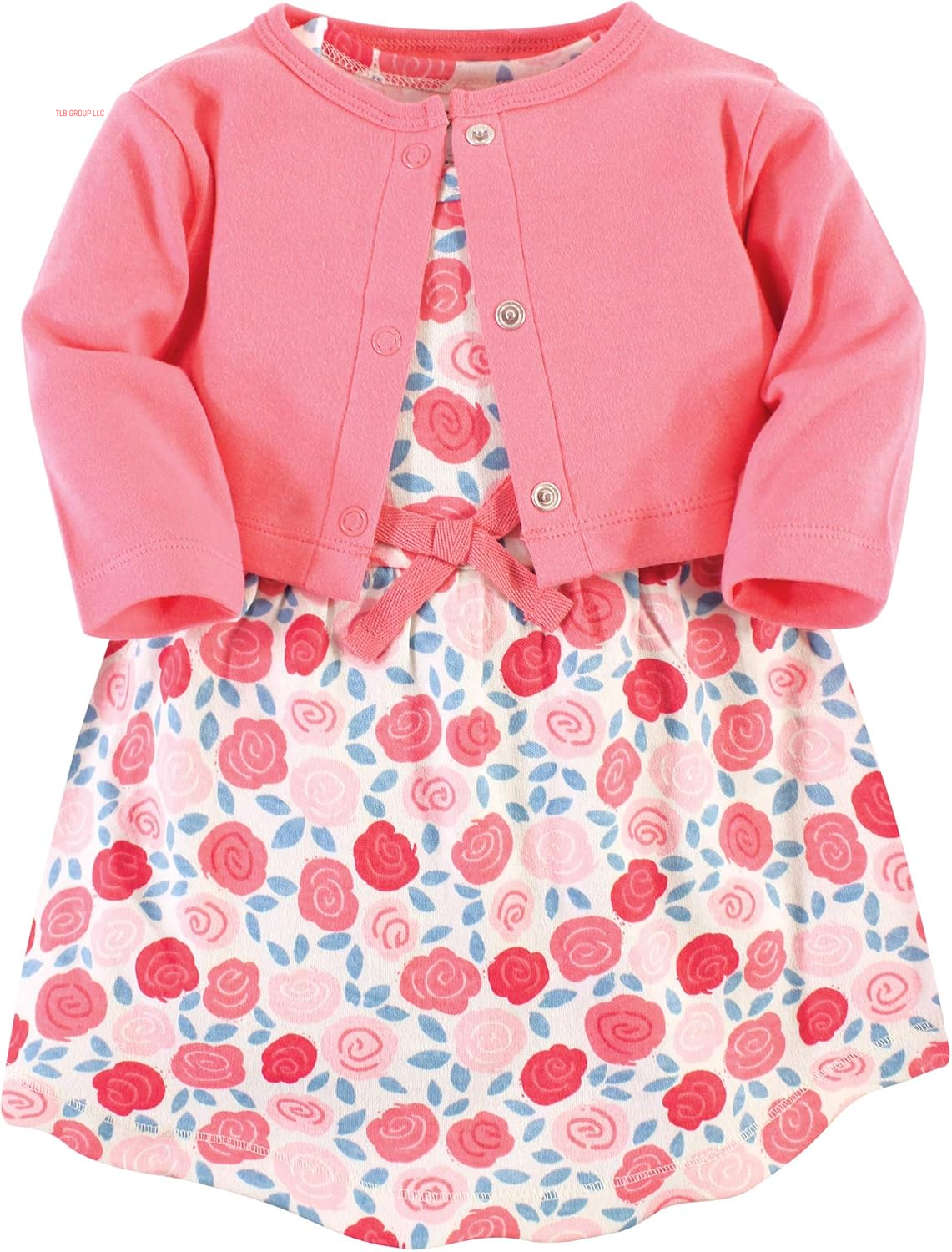 Baby Girl Organic Cotton Dress and Cardigan