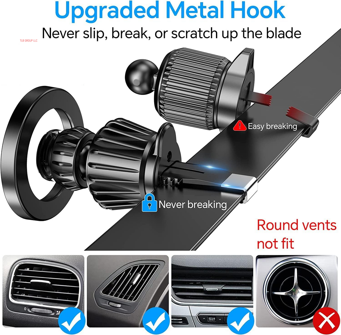 For Magsafe Car Mount【Windshield+Vent+Dash】Vacuum Magnetic Phone Holder for Car Phone Holder Mount Cell Phone Holders for Your Car Accessories Suction Cup Stand for Iphone 16 Pro Max 15 14 13 12 Plus