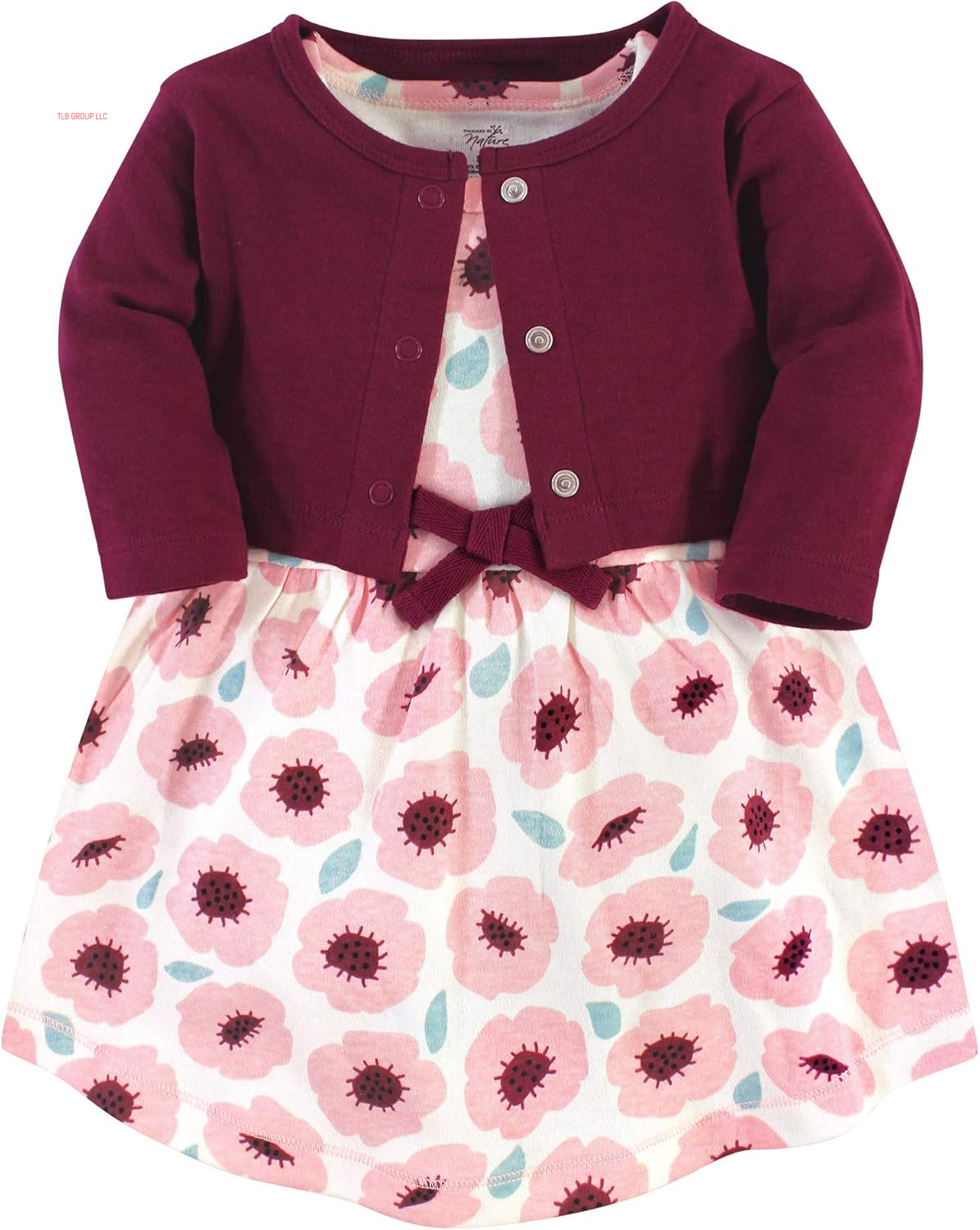 Baby Girl Organic Cotton Dress and Cardigan