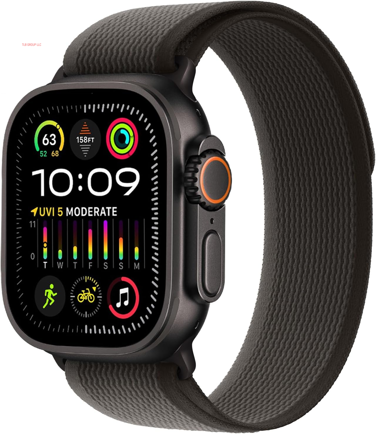 Trail Loop Nylon Band - Compatible with Apple Watch Ultra 2 Band/Ultra Band 49Mm 45Mm 44Mm Men Women, Braided Elastic Weave Sport Strap for Iwatch Ultra 2, Iwatch Ultra Series 10 46Mm SE/9/8/7/6/5/4