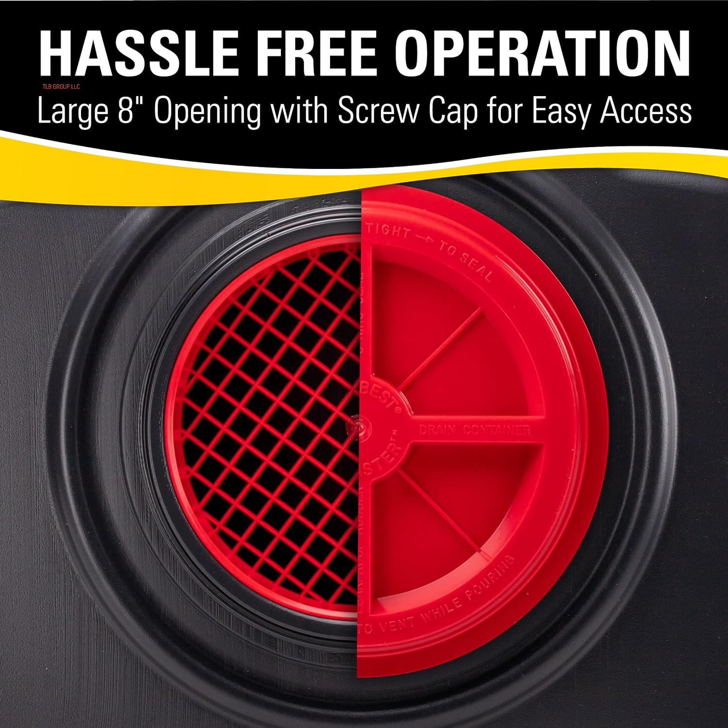 Black LX-1632 15 Quart Drainmaster Pan and Waste Storage. Ideal for Oil Recycling, Drain Direct-No Oily Tub, Funnel, Mess to Clean-Up on Top or Side