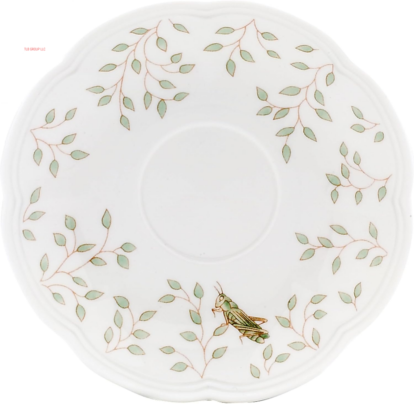 817046 Butterfly Meadow 6-Piece Tidbit Plate Set, White, 3.05 LB