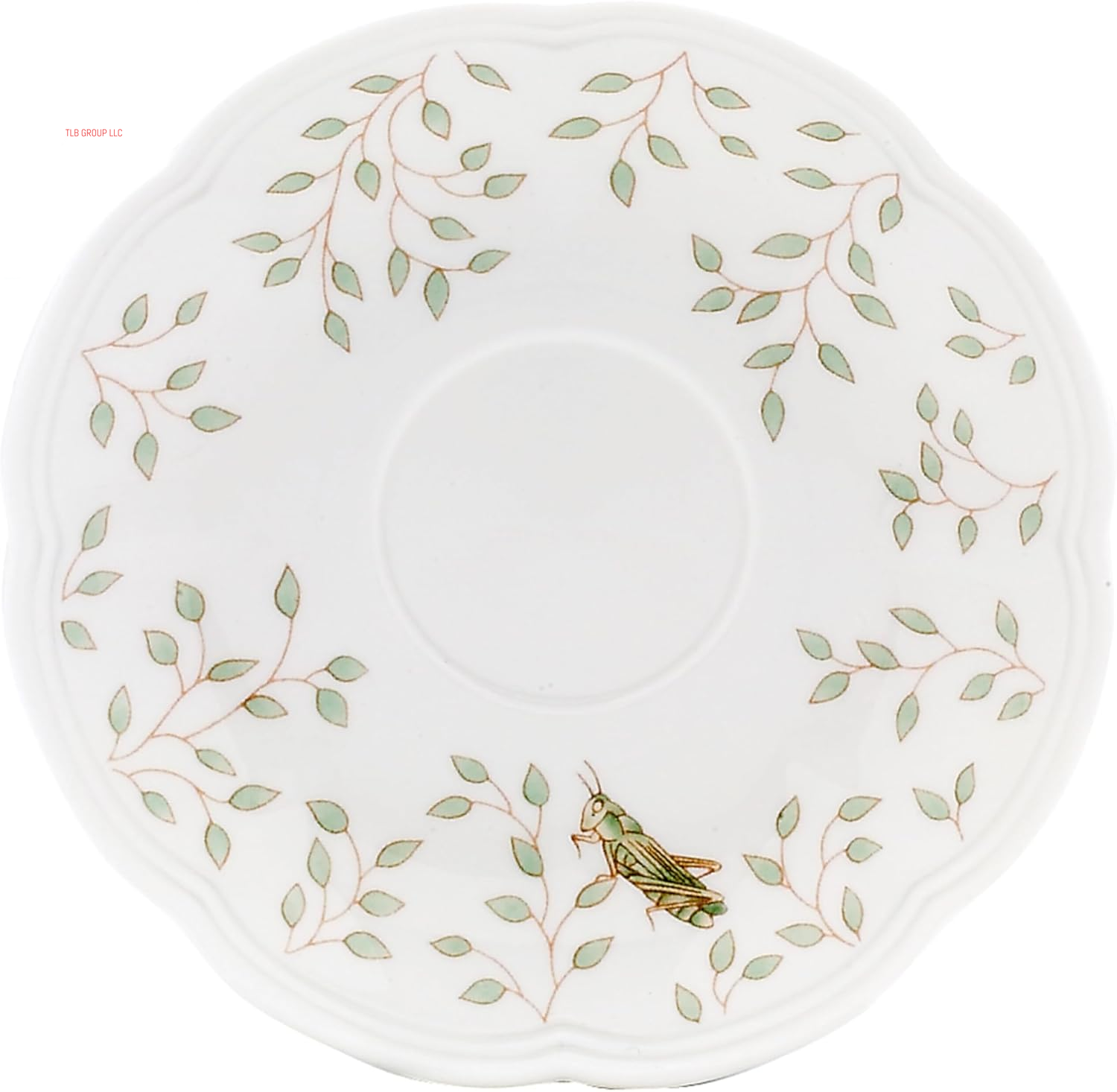 817046 Butterfly Meadow 6-Piece Tidbit Plate Set, White, 3.05 LB