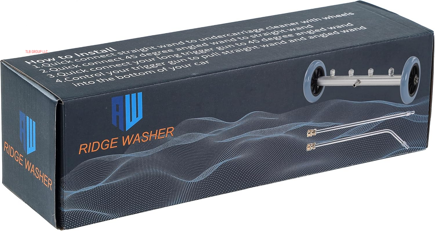 Pressure Washer Undercarriage Cleaner, 16 Inch Undercarriage Washer, Pressure Washer under Car Cleaner with Straight Extension Wand, 4000 PSI