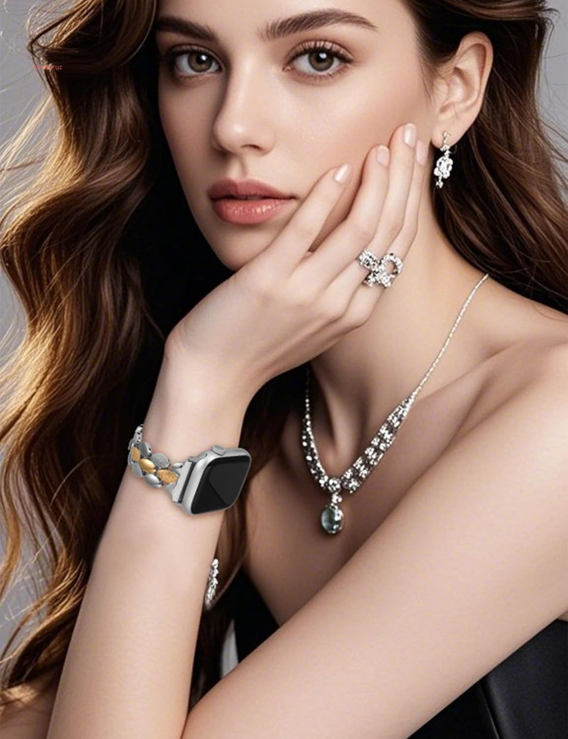 Elegant Metal Strap Compatible with Apple Watch Band 38Mm 40Mm 41Mm 42Mm Metal Fashion Women Replacement Strap Bracelet for Iwatch Series 10/9/8/7/6/5/4/3/2/1 Gold/Silver