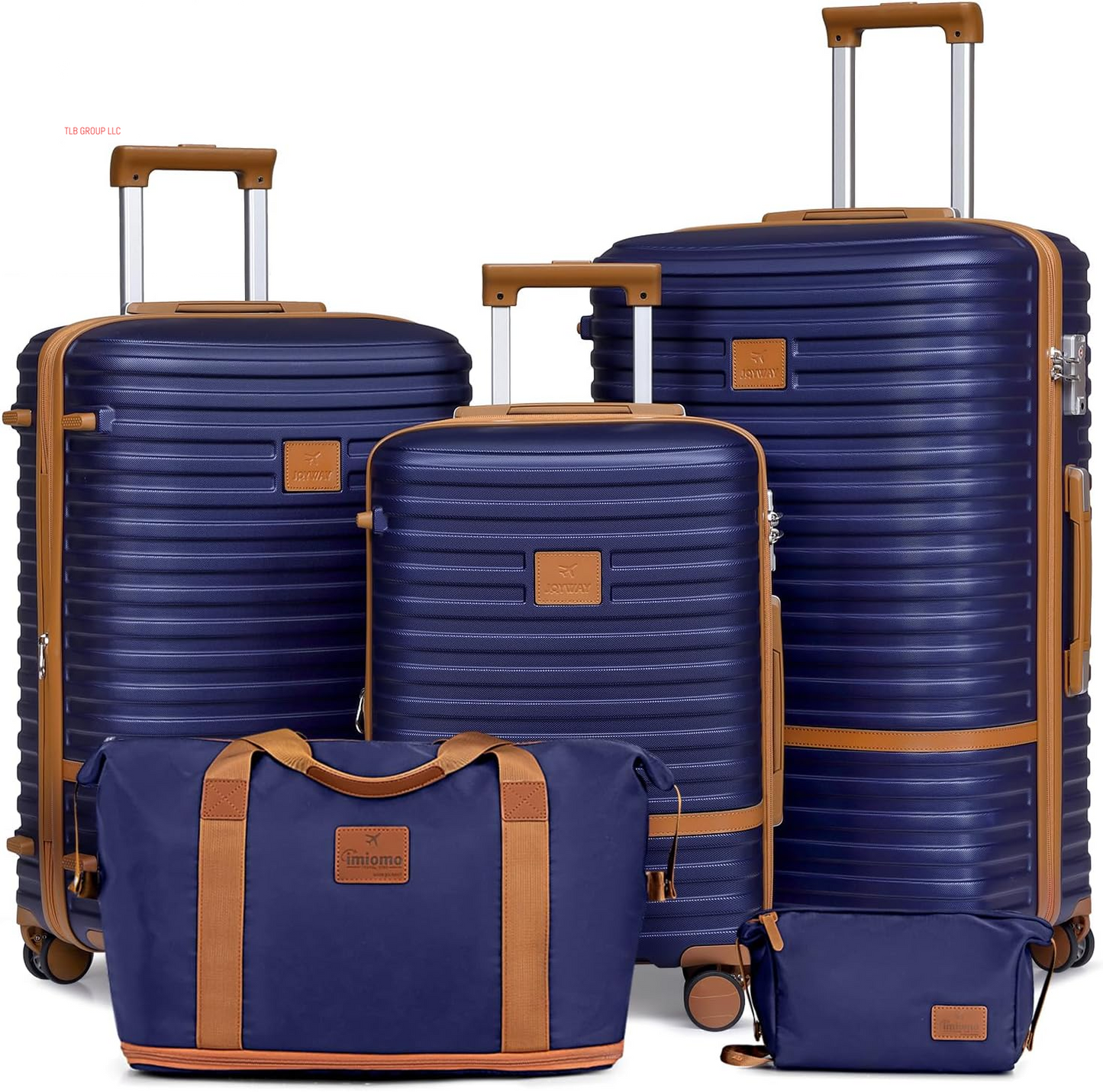 Carry on Luggage 20 Inch Expandable Suitcase with Spinner Wheel, 4 Piece Hard Shell Luggage Set with TSA Lock(Black Brown)