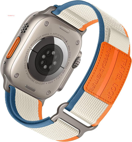Trail Loop Nylon Band - Compatible with Apple Watch Ultra 2 Band 49Mm 46Mm 45Mm 44Mm 42Mm 41Mm 40Mm 38Mm Men Women,Rugged Braided Elastic Weave Sport Strap for Iwatch Ultra Series 10/9/8/7/6/SE/5/4/3