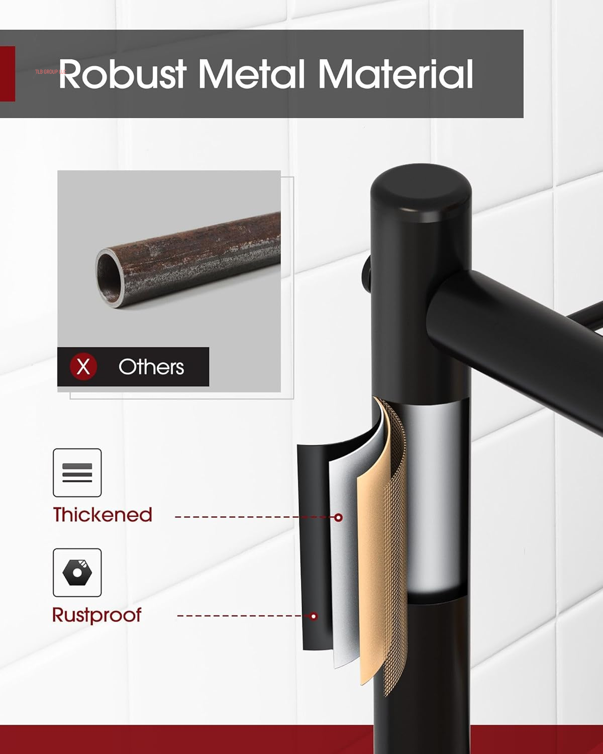 Storage Shelves - 5 Tier Shelf Organizer, Heavy Duty Garage Shelving Unit with Leveling Feet, Stable Metal Shelves Organizer for Pantry, Kitchen and Closet, 33.0" W X 12.6" D X 72.0" H, Black