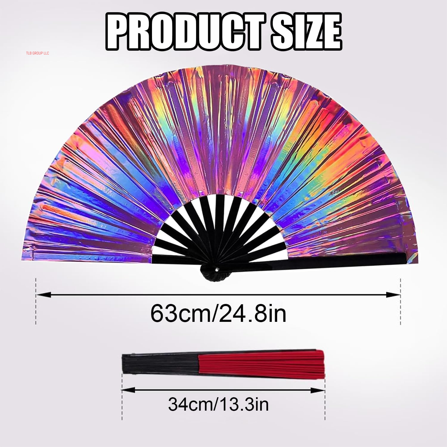 Boots on the Ground Fan,2025 New Large Holographic Folding Hands F an Line Dance Popping Fans,Boots on the Ground Hand Fan,Folding Hand Classic Style Fans Bamboo Ribs Hands Held Chinese (Black)