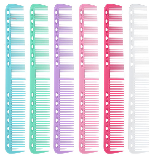 6Pcs Cutting Combs for Hair Stylist Professional Carbon Fine Cutting Comb Heat Resistant Carbon Fiber Salon Hairdressing Comb for Men(Blue, Green, White, Pink, Rose Red, Purple)
