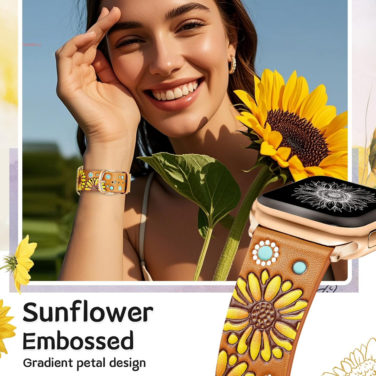 Boho Beaded Watch Band Women and Geniuen Leather Band Bundles