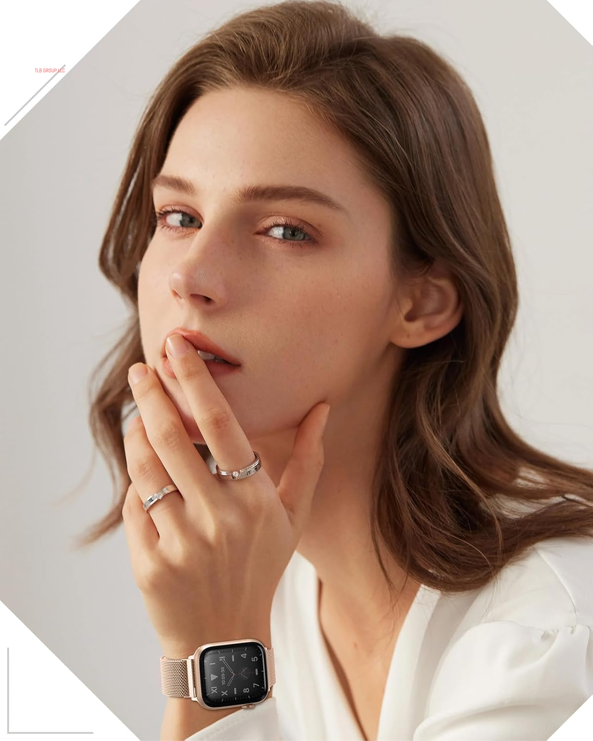 Patented Milanese Loop Compatible with Apple Watch Band 46Mm 38Mm 40Mm 41Mm 42Mm 44Mm 45Mm 49Mm for Women Men, Magnetic Bands Compatible with Iwatch Series 10 9 8 7 6 5 4 3 SE Ultra 2 1