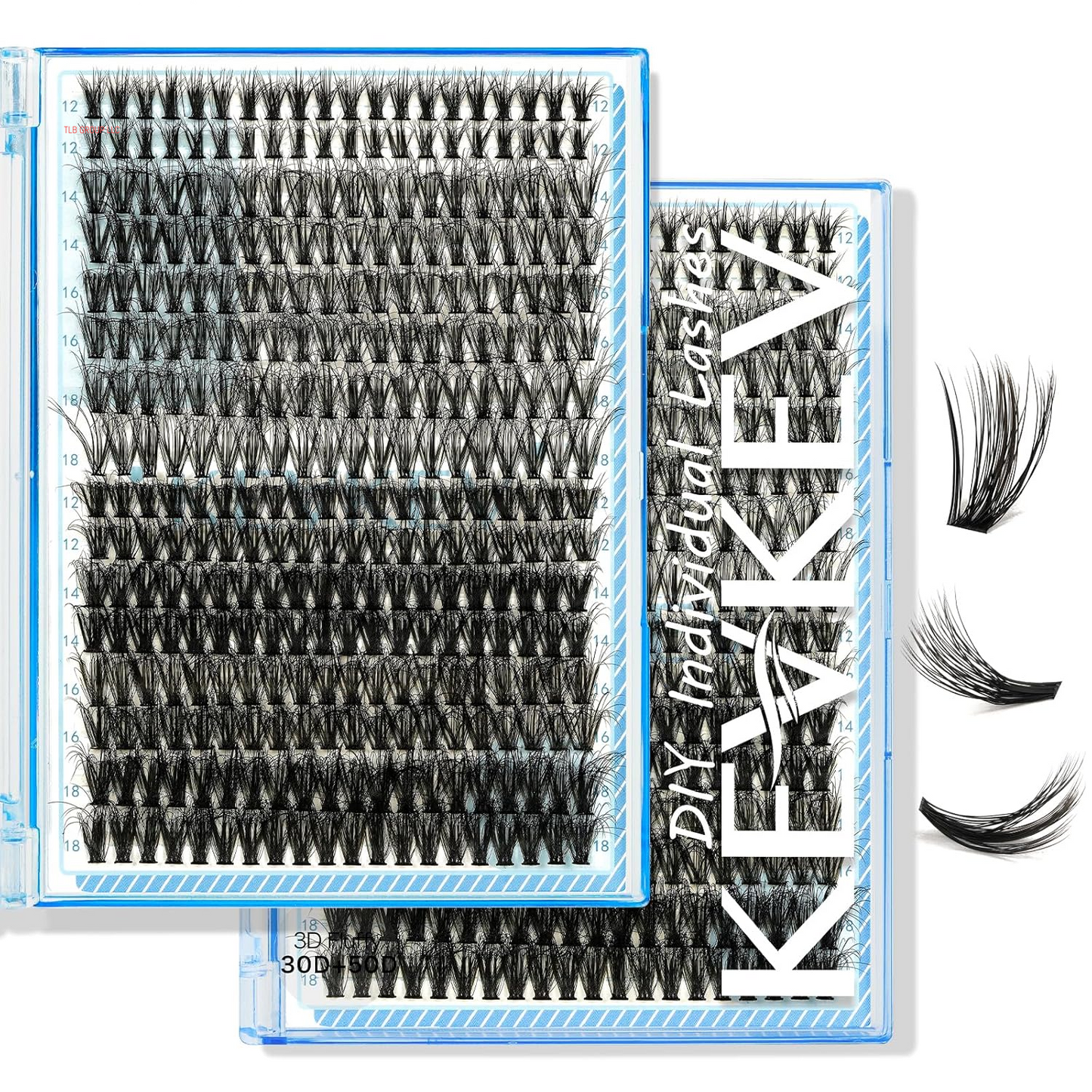 Lash Clusters Kit Lash Extension Kit D Curl Eyelash Extension Kit 280 Pcs Eyelash Clusters Kit Cluster Eyelash Extensions Individual Lashes Kit with Lash Bond and Seal Eyelash Tweezers