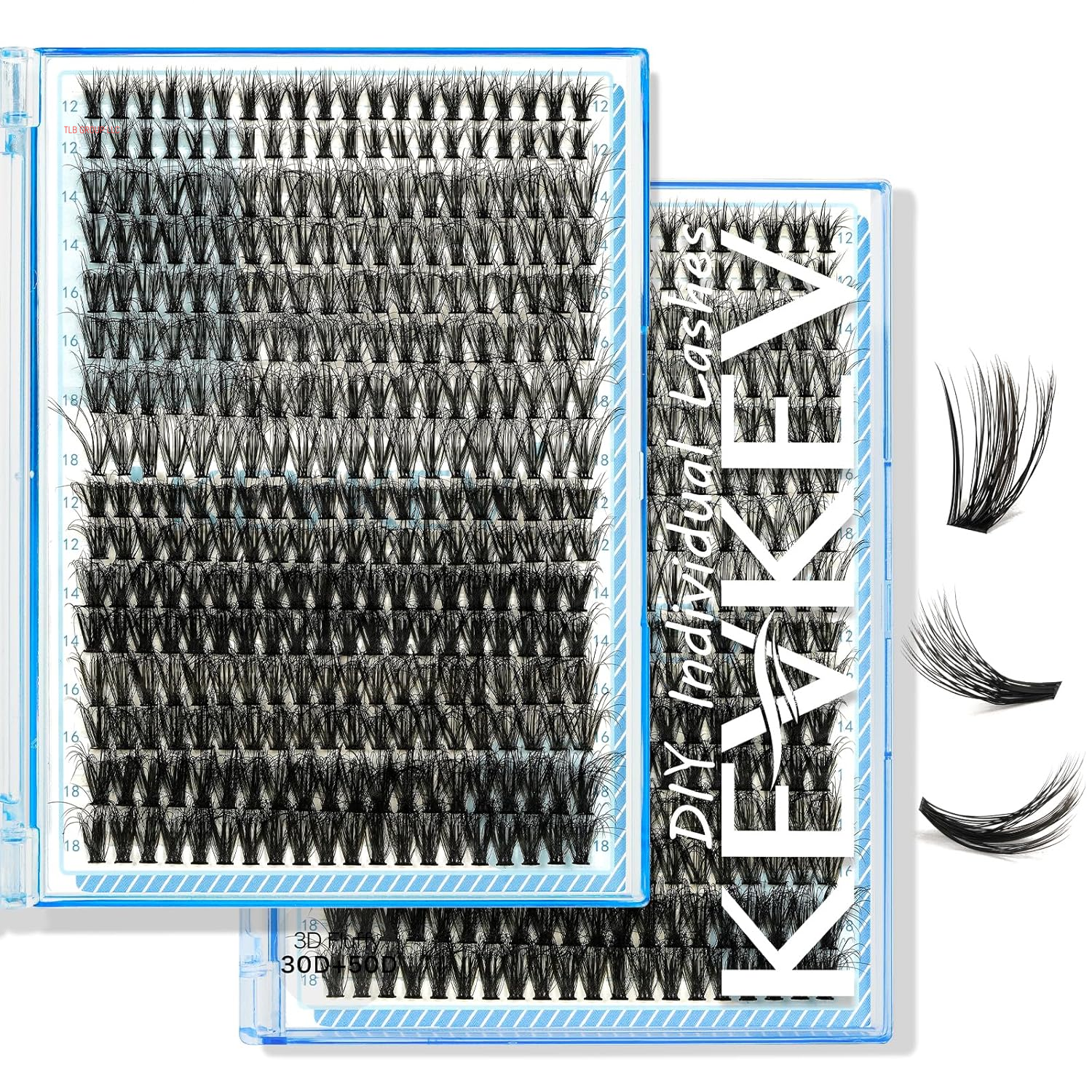 Lash Clusters Kit Lash Extension Kit D Curl Eyelash Extension Kit 280 Pcs Eyelash Clusters Kit Cluster Eyelash Extensions Individual Lashes Kit with Lash Bond and Seal Eyelash Tweezers