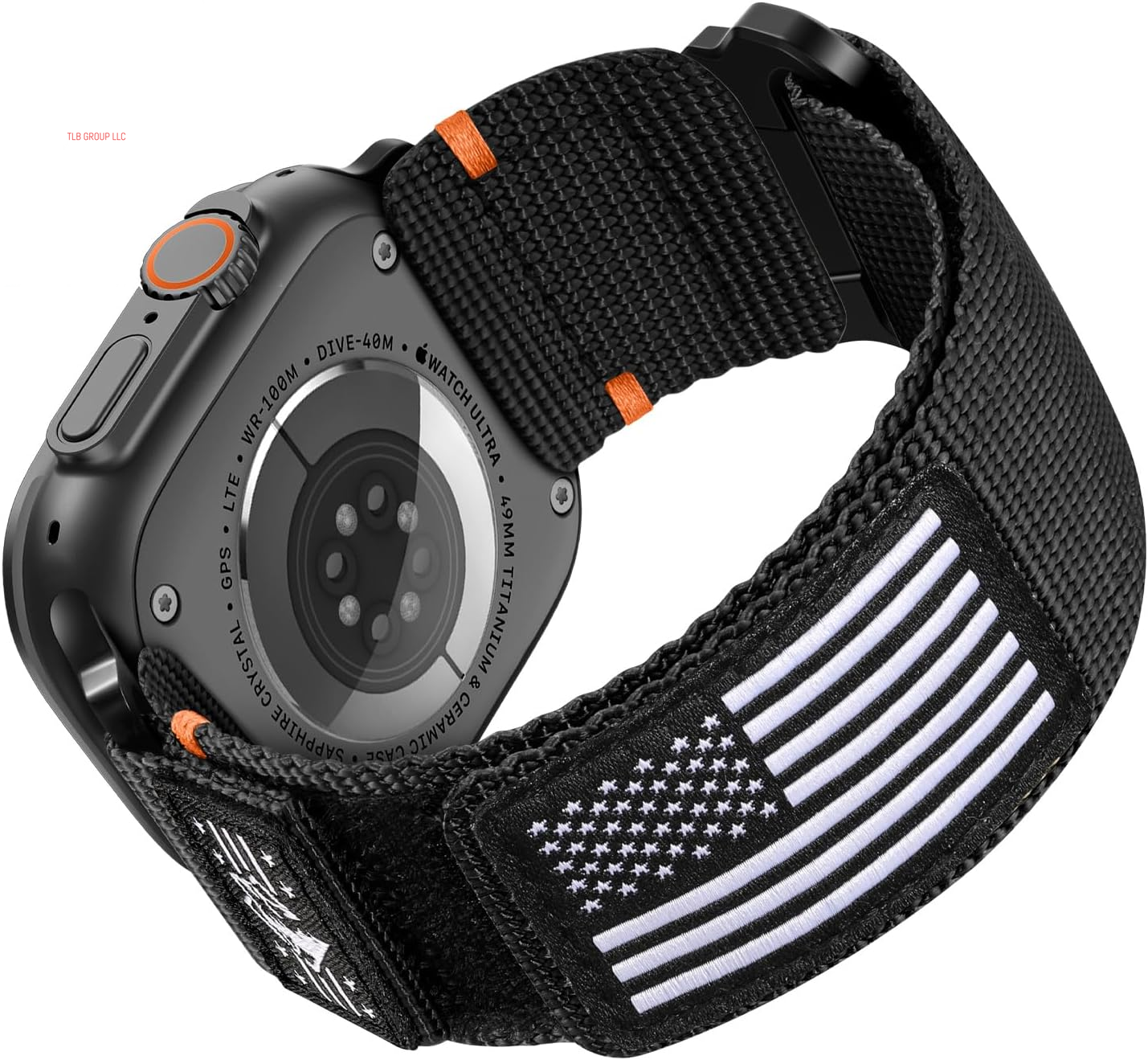 Rugged Nylon Compatible with Apple Watch Bands for Men, Sport Workout Band Soft Wristbands for Iwatch Ultra Strap 49Mm Series 10 46Mm 9/8/7 45Mm SE2/6/SE/5/4 44Mm 3/2/1 42Mm, Black, Medium