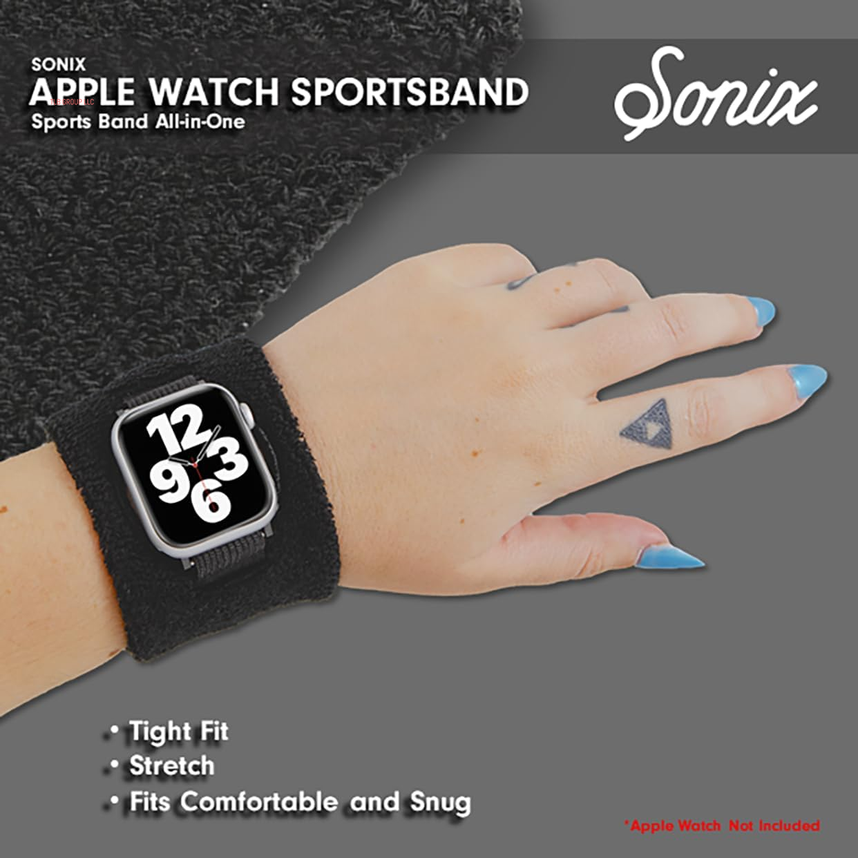 | Sport Watch Band for Apple Watch | Sweatband Style Watch Band for Sports, Workouts, Activities