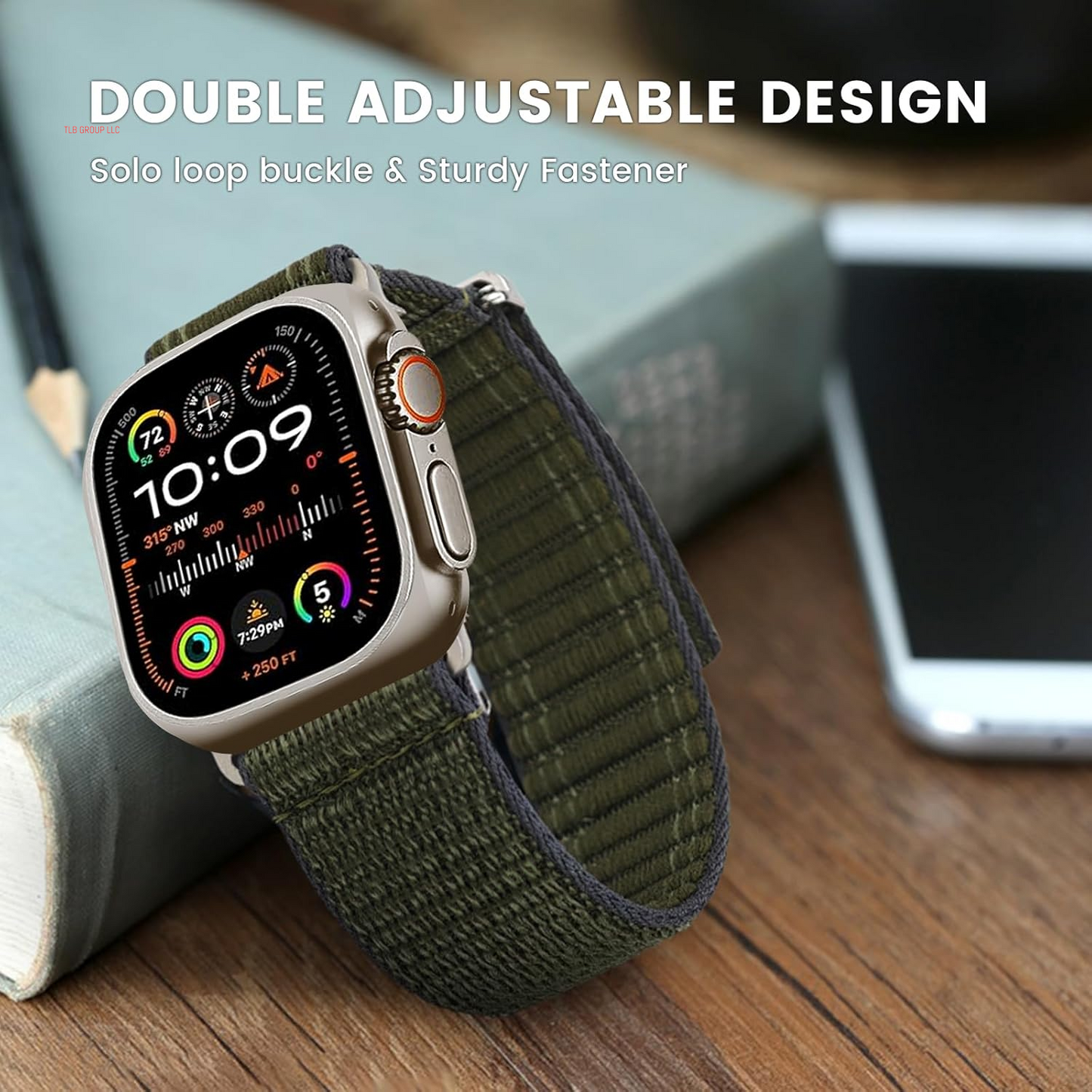 Trail Loop Nylon Band Compatible with Apple Watch Ultra (49Mm, 46Mm, 45Mm, 44Mm) - Braided Elastic Sport Weave Strap for Men & Women