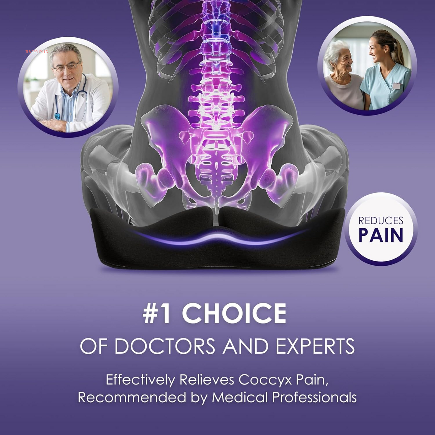 Memory Foam Car Seat Cushion for Back Pain Relief – 2025 Upgraded Car Cushions for Driving & Tailbone Pain. Non-Slip Pressure Relief Seat Pad for Truck Driver Essentials with Extra Cover (Black) TRUCK DRIVER