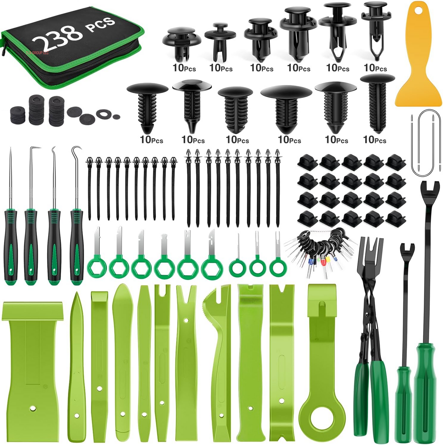 - GRC-33 240PCS Bumper Retainer Clips Car Plastic Rivets Fasteners Push Retainer Kit Most Popular Sizes Auto Push Pin Rivets Set -Door Trim Panel Fender Clips for GM Ford Toyota Honda Chrysler