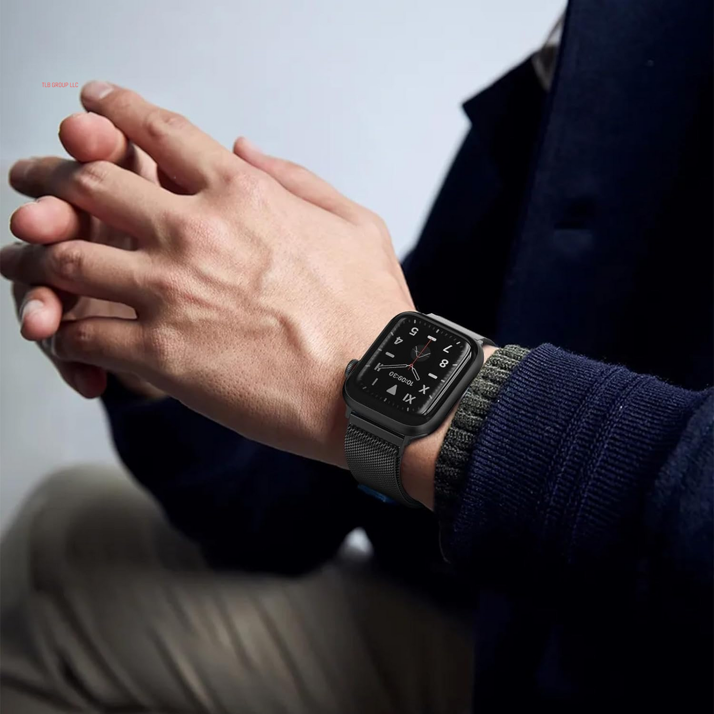 Patented Milanese Loop Compatible with Apple Watch Band 46Mm 44Mm 45Mm 49Mm 38Mm 40Mm 41Mm 42Mm for Women Men, Magnetic Stainless Steel Clasp for Iwatch Bands Series SE 10 9 8 7 6 5 4 3 Ultra 2 1