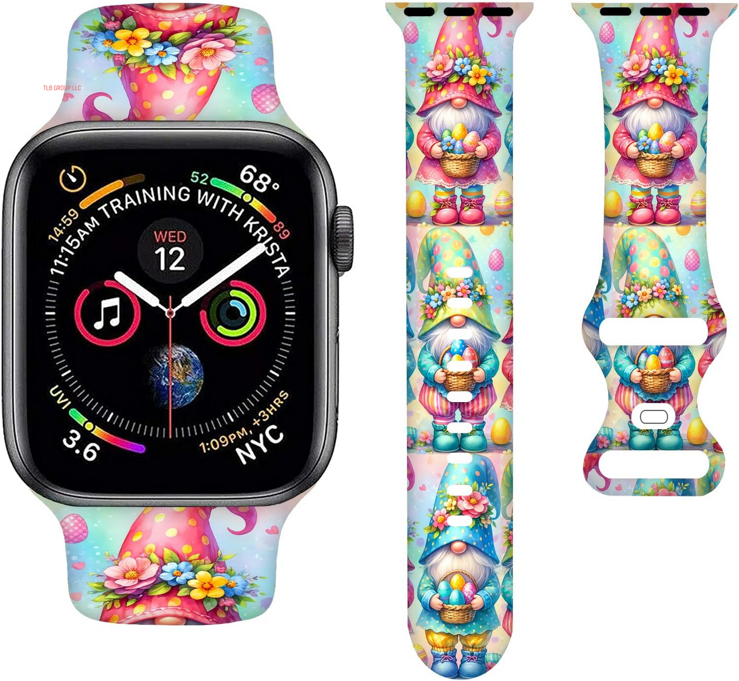 Cartoon Holiday Bands Compatible with Apple Watch Band 38MM 40MM 41MM 42MM 44MM 45MM 49MM, Silicone Strap Compatible with Iwatch Bands Ultra Series SE 9 8 7 6 5 4 3 2 1 for Women Men