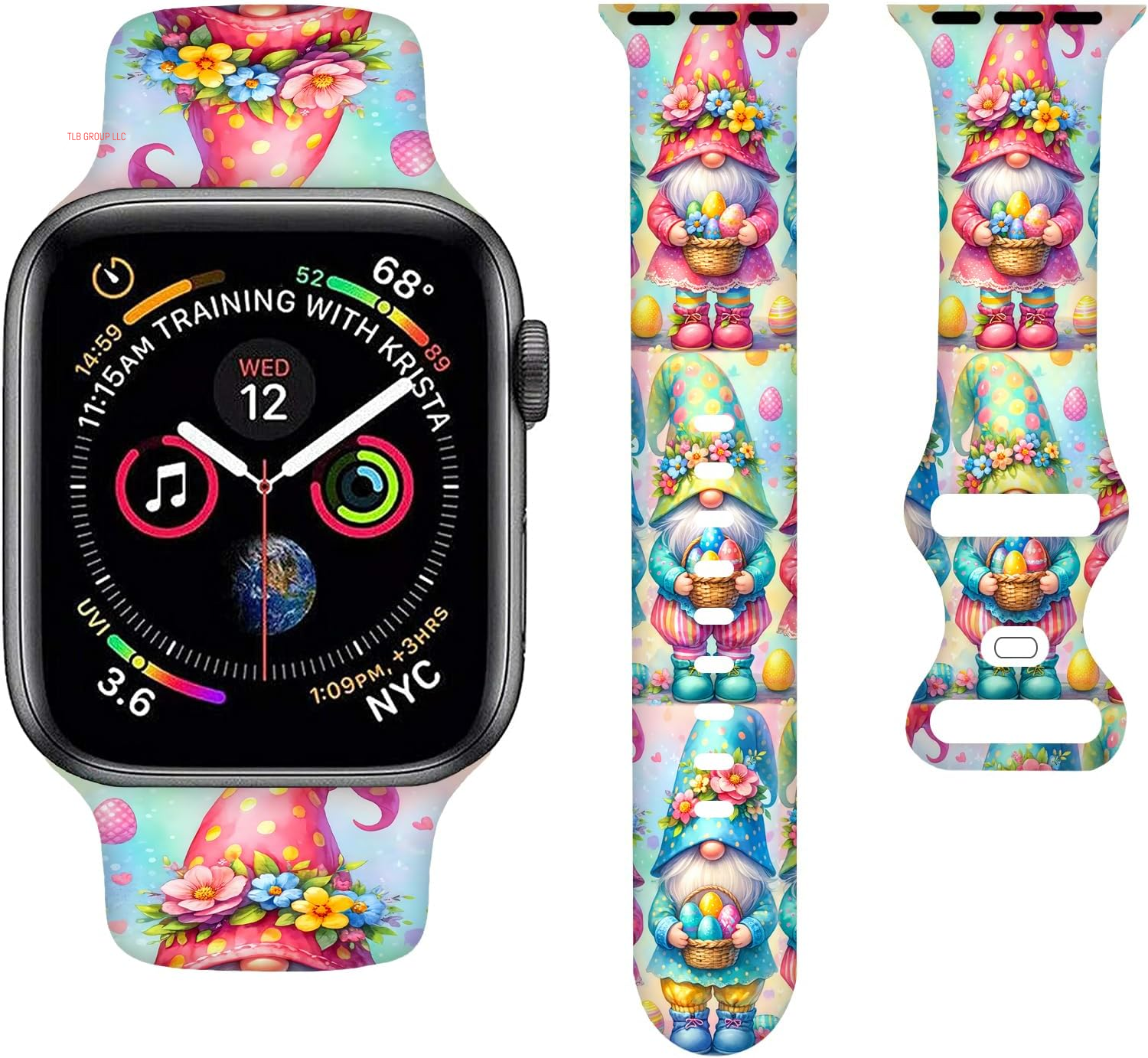 Cartoon Holiday Bands Compatible with Apple Watch Band 38MM 40MM 41MM 42MM 44MM 45MM 49MM, Silicone Strap Compatible with Iwatch Bands Ultra Series SE 9 8 7 6 5 4 3 2 1 for Women Men