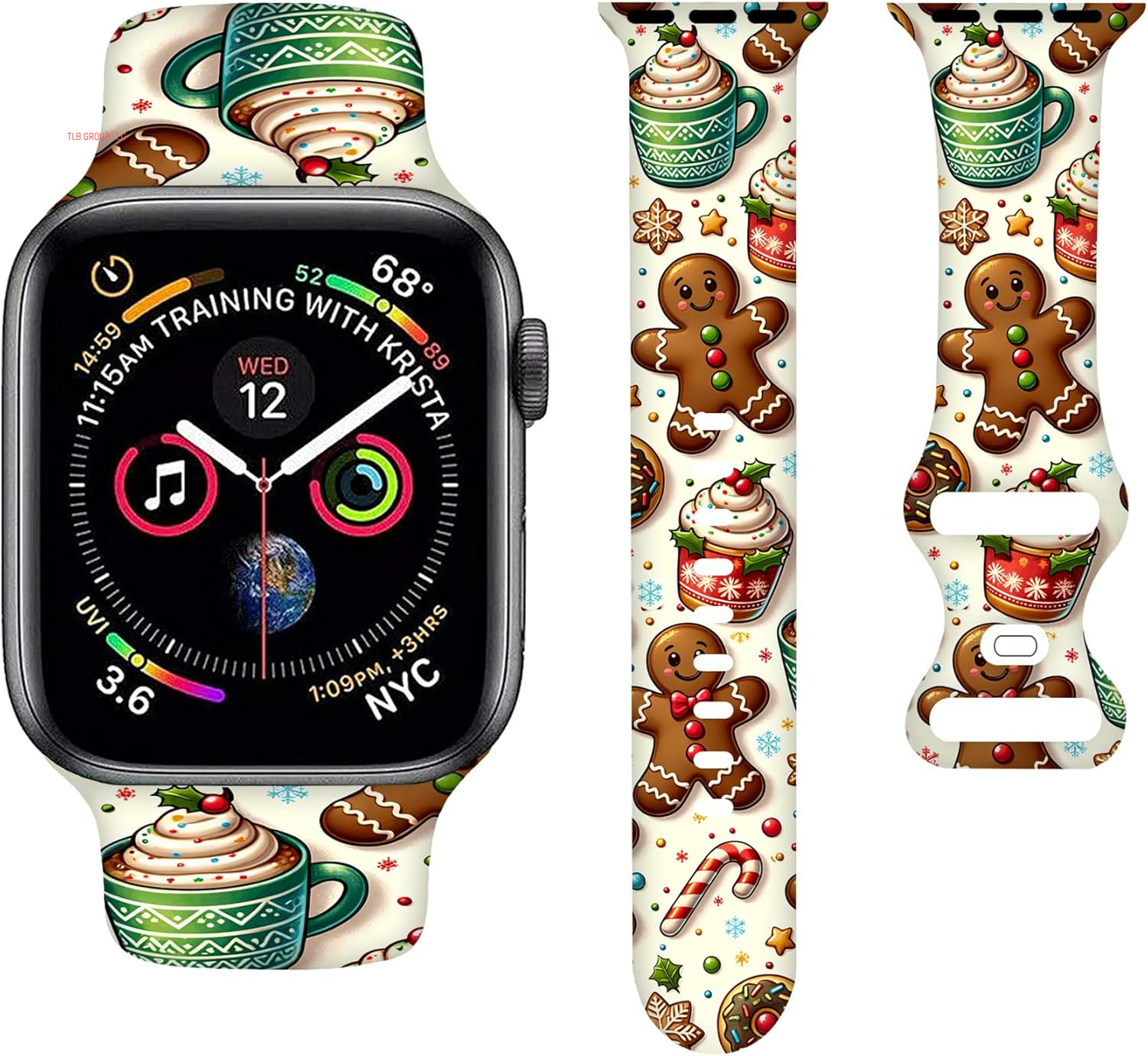 Sport Bands Compatible with Apple Watch Band 38MM 40MM 41MM 42MM 44MM 45MM 49MM, Silicone Strap Compatible with Iwatch Bands Ultra Series SE 9 8 7 6 5 4 3 2 1 for Women Men