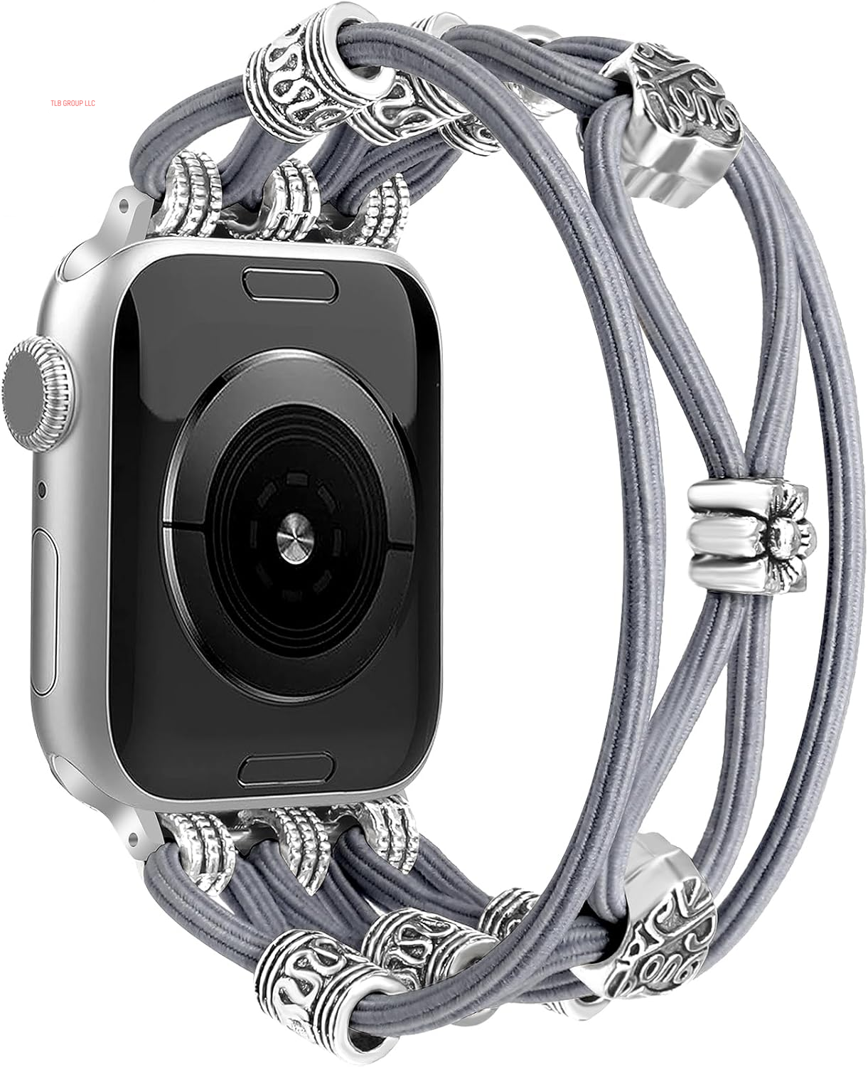 Braided Nylon Stretchy Strap Natural Stone Beaded Bracelet Band Bundle Compatible with Apple Watch 38Mm 40Mm 41Mm 42Mm (S10) for Women for Iwatch Series 10/9/8/7/6/5/4/3/2/1/SE