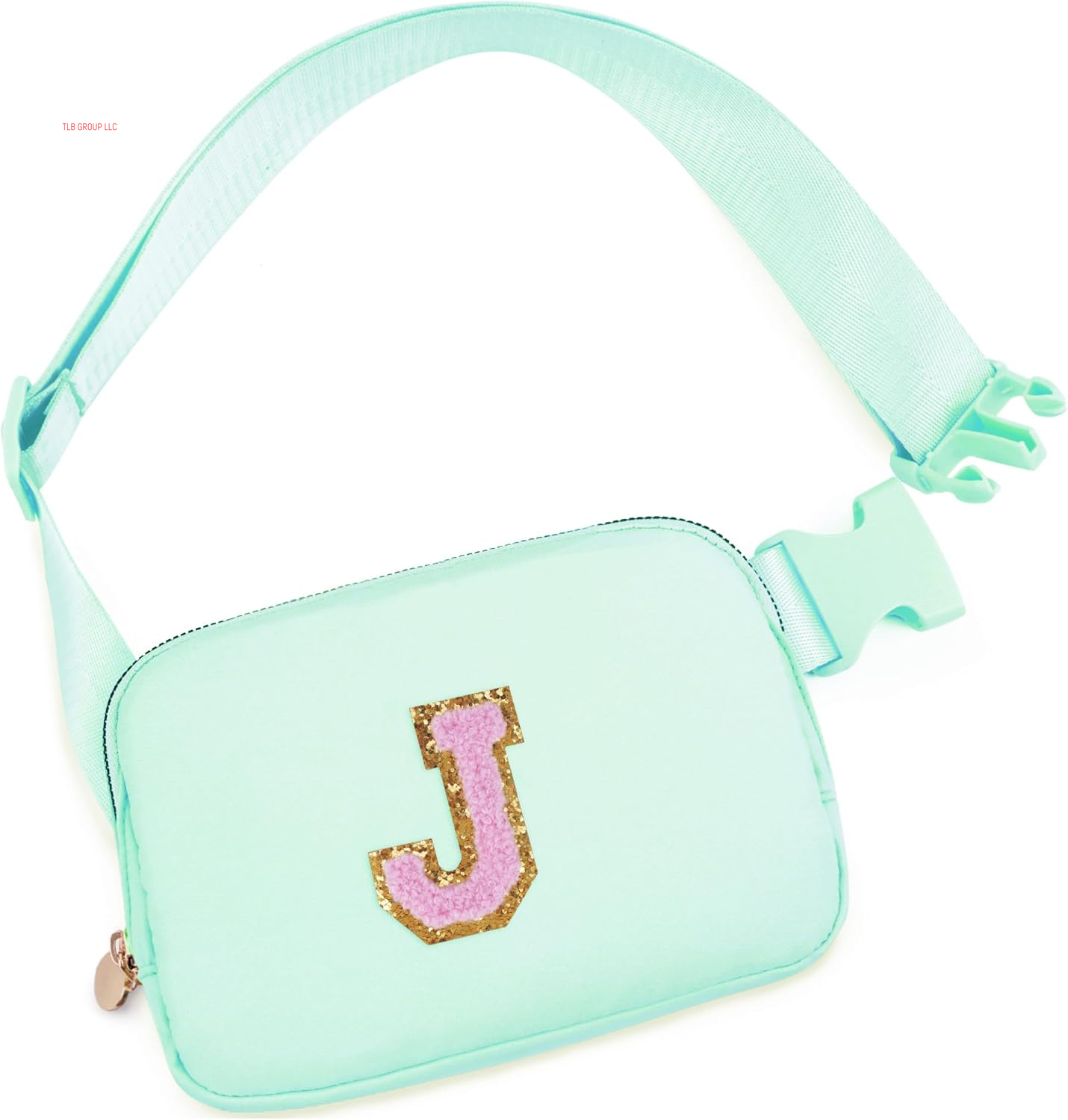 Personalized Belt Bag for Women Girls - Fashion Mini Waist Packs with Adjustable Strap - Trendy Travel Fanny Pack Crossbody Bags with Initial Letter - Teen Gifts | Cream,J