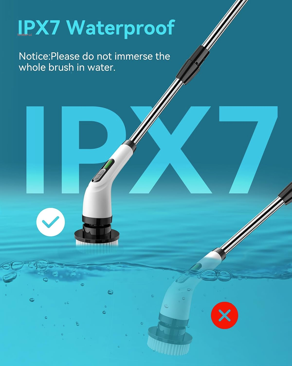 Electric Spin Scrubber for Cleaning Bathroom: Cordless Power Shower Scrubber - Electric Cleaning Brush for Tile Tub