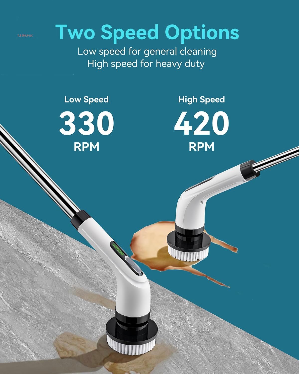 Electric Spin Scrubber for Cleaning Bathroom: Cordless Power Shower Scrubber - Electric Cleaning Brush for Tile Tub