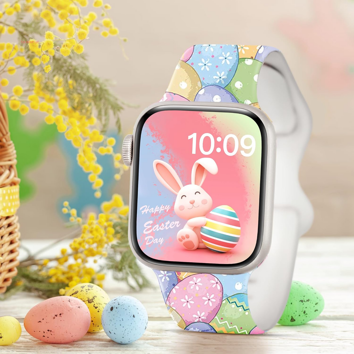 Easter Eggs Band for Apple Watch Bands 40Mm 41Mm 42Mm(S10) 38Mm for Women, Silicone Iwatch Bands for Women Series 10 9 8 7 SE 6 5 4 3 Holiday Gift Dressy Fancy Cute Strap for Apple Watch Band
