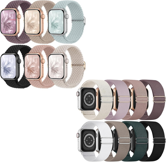 14 Pack Braided Stretchy Solo Loop Compatible with Apple Watch Band 38Mm 40Mm 41Mm 42Mm 44Mm 45Mm 46Mm 49Mm Women Men