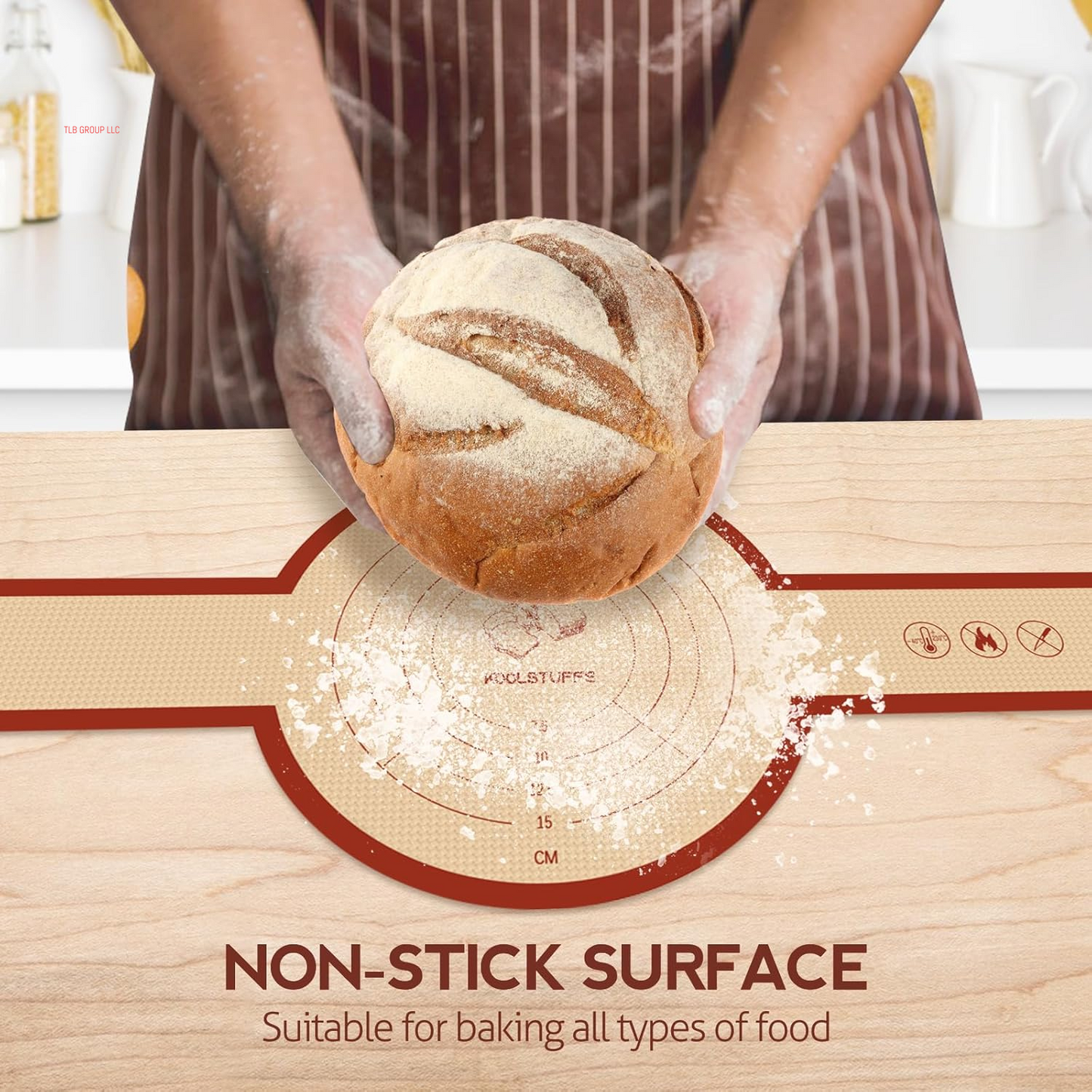 Silicone Bread Sling, 2 Pack Non-Stick & Easy to Clean Reusable Bread Sling for Dutch Oven with Cute Long Handles, Easy and Stable to Transfer Sourdough Bread