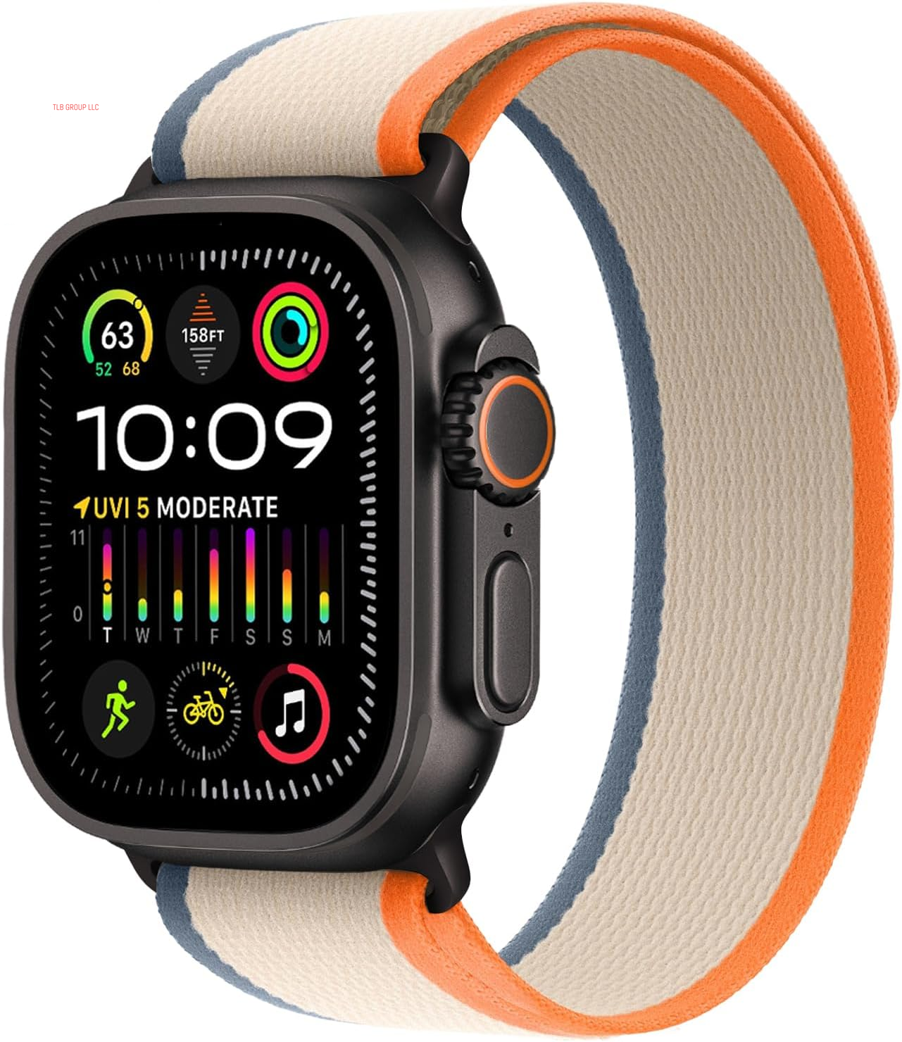 Trail Loop Nylon Band - Compatible with Apple Watch Ultra 2 Band/Ultra Band 49Mm 45Mm 44Mm Men Women, Braided Elastic Weave Sport Strap for Iwatch Ultra 2, Iwatch Ultra Series 10 46Mm SE/9/8/7/6/5/4