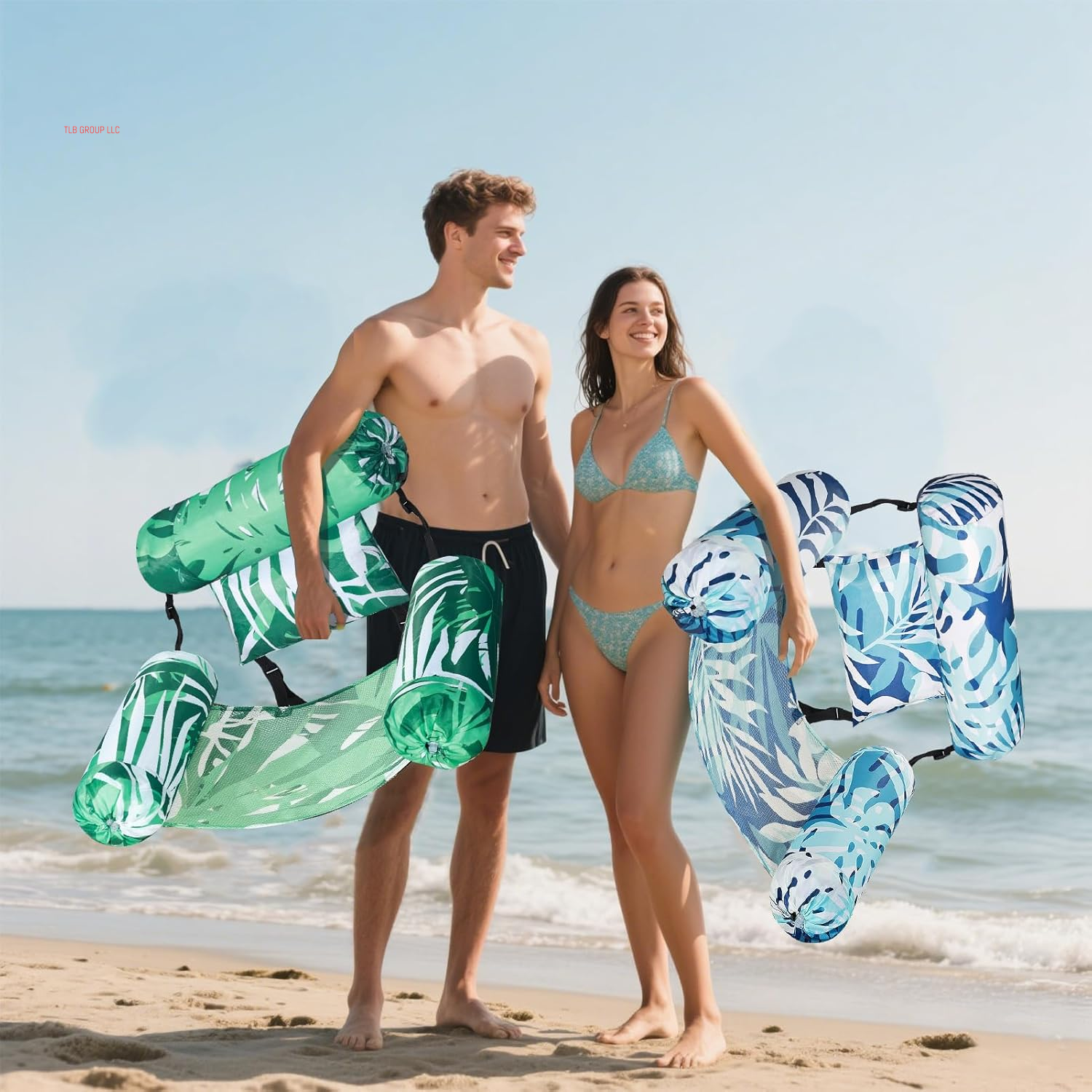 Inflatable Pool Lounge Chairs - Adjustable Floating Pool Chairs for Adults, Comfortable Water Hammock with Soft Fabric