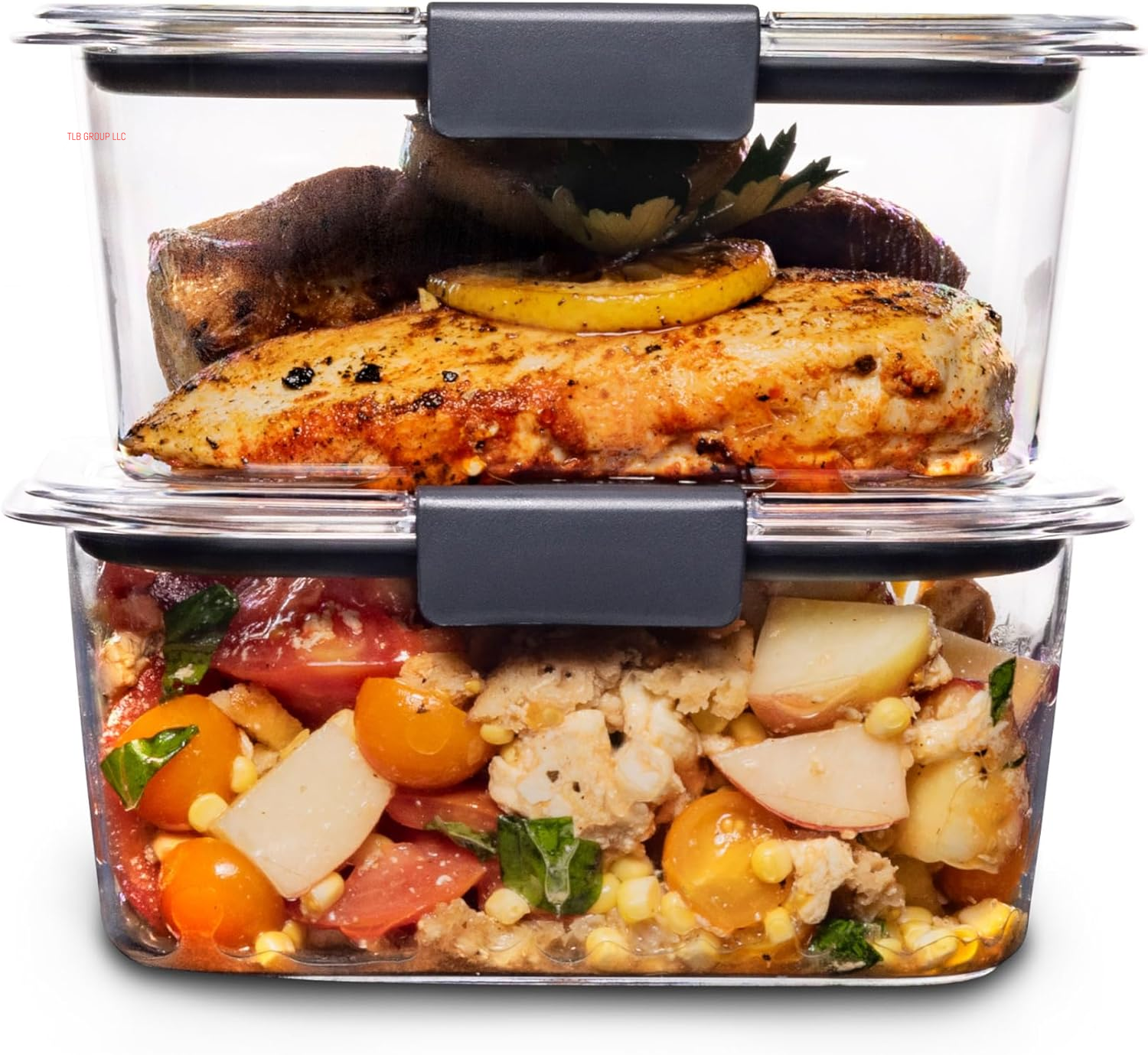 Brilliance Food Storage Containers, BPA Free, Airtight Lids, Ideal for Lunch, Meal Prep & Leftovers, Set of 5 (3.2 Cup)