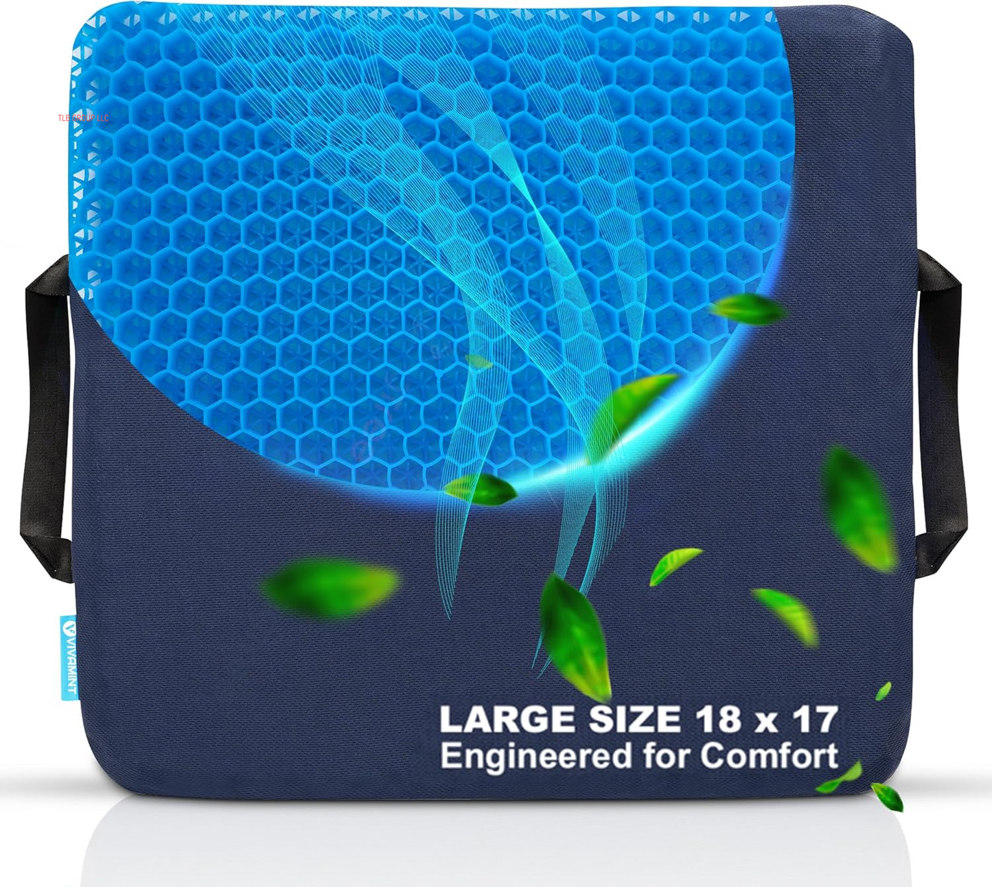 Gel Seat Cushions for Long Sitting- Extra Large & Ultra Thick(2" Inch)- Office Chair Cushion for Pressure Relief, Sciatica, Hip & Back Pain- Car Seat, Wheelchair, Truck Driver Seat - Non-Slip Ties TRUCK DRIVER