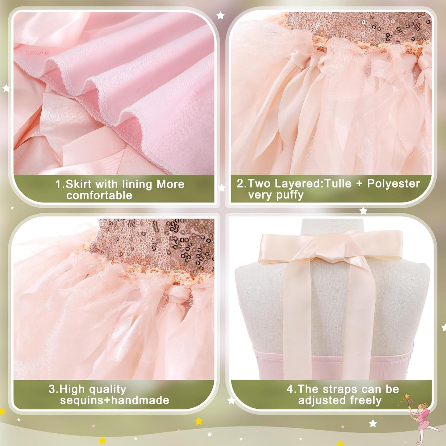 Tutu Dress for Girls Sparkly Sequin Tulle Princess Birthday Party Prom Outfit Toddler Girls Sneaker Ball Gown Dress