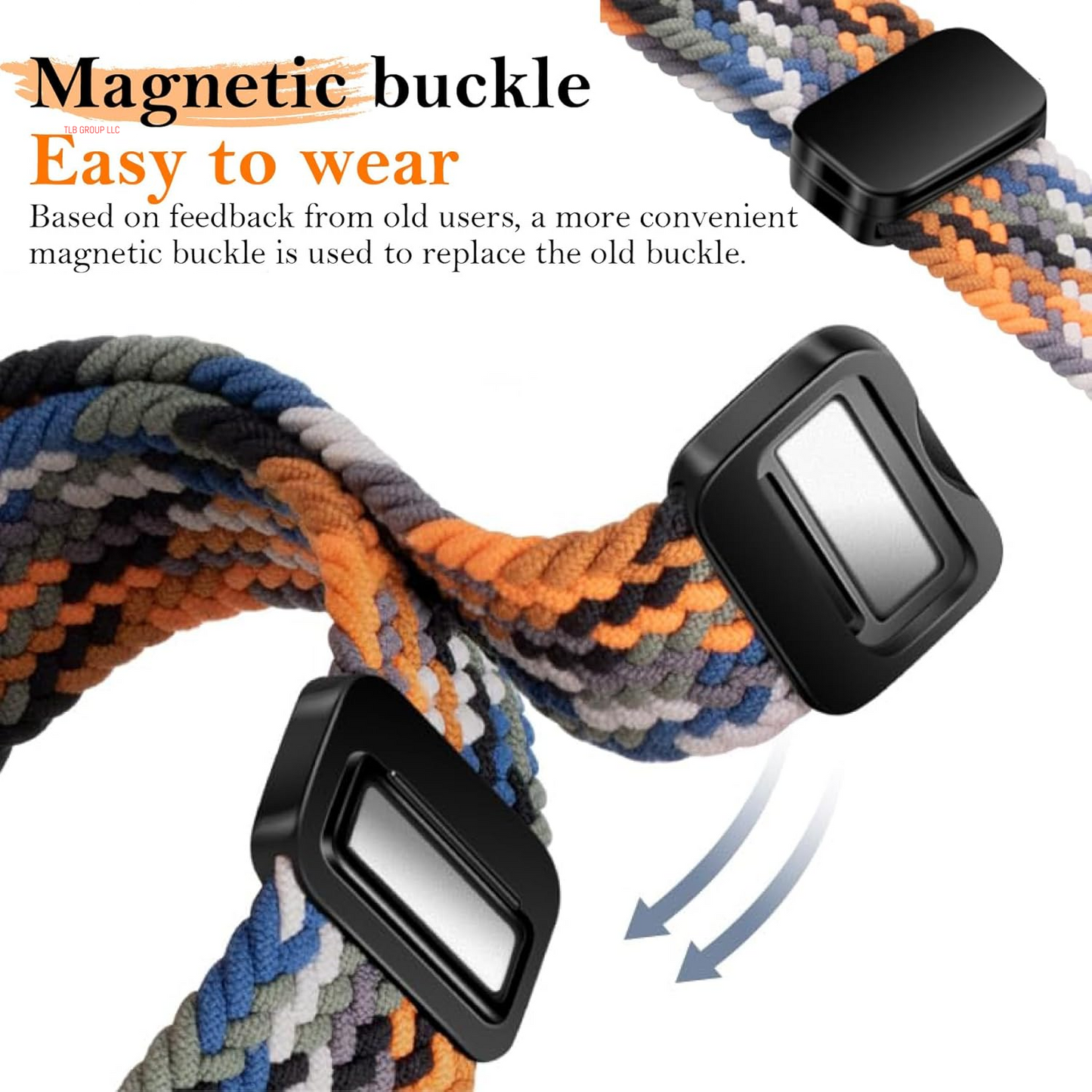 Magnetic Braided Stretchy Loop - Compatible with Apple Watch Band 42Mm 46Mm 40Mm 41Mm 44Mm 45Mm 38Mm Ultra/2 49Mm Women Men,Elastic Woven Fabric Nylon Strap for Iwatch Ultra Series 10 9 8 7 6 5 4 3 SE