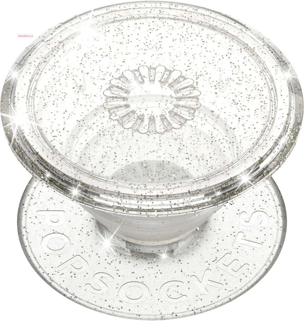 Phone Grip Compatible with Magsafe, Adapter Ring for Magsafe Included, Phone Holder, Wireless Charging Compatible - Clear