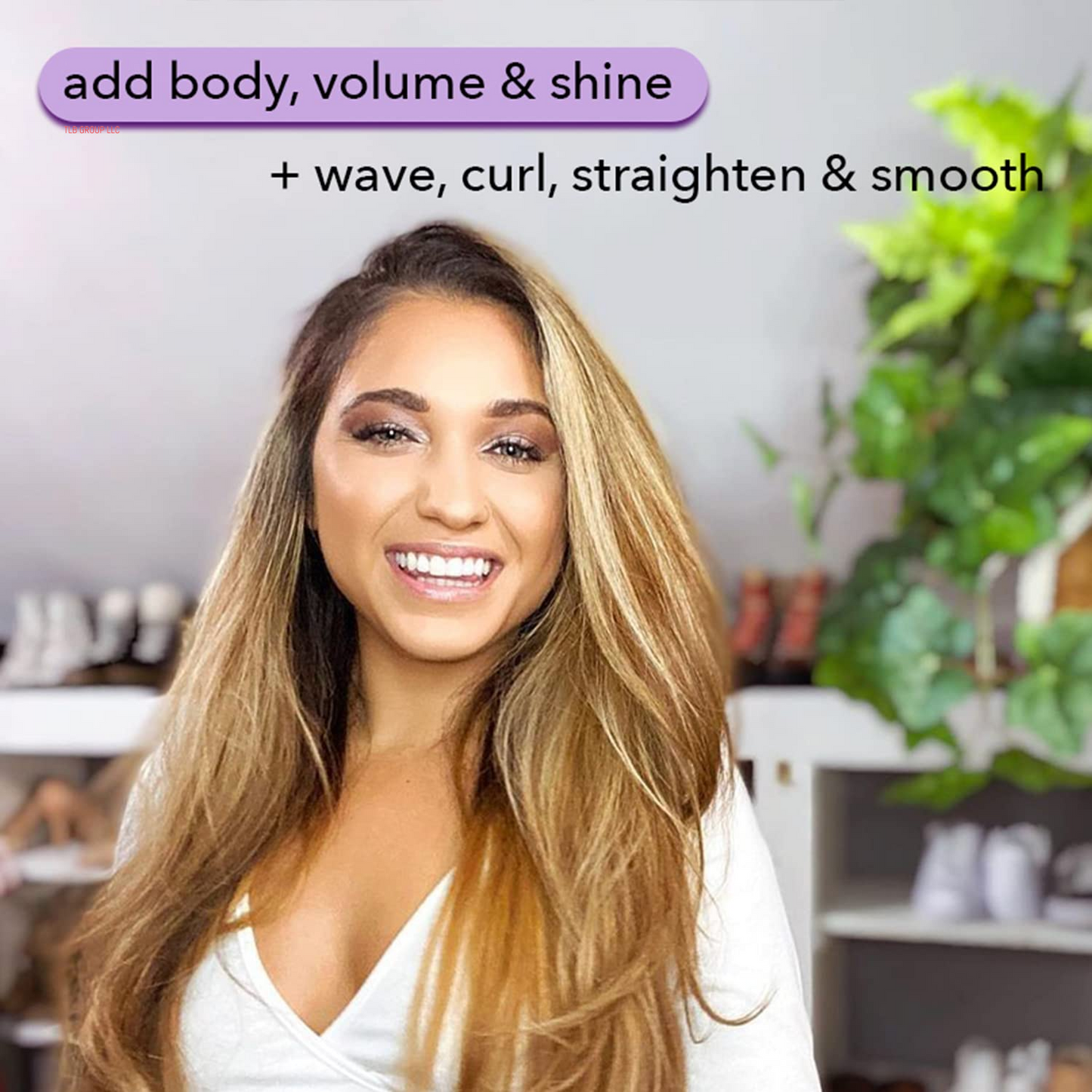 Freestyle Ceramic Styling Wand | Salon Quality at Home | Ionic Tip Barrel | Dual Voltage Tool | Ceramic Heated Bristles | Frizz Reducing Brush