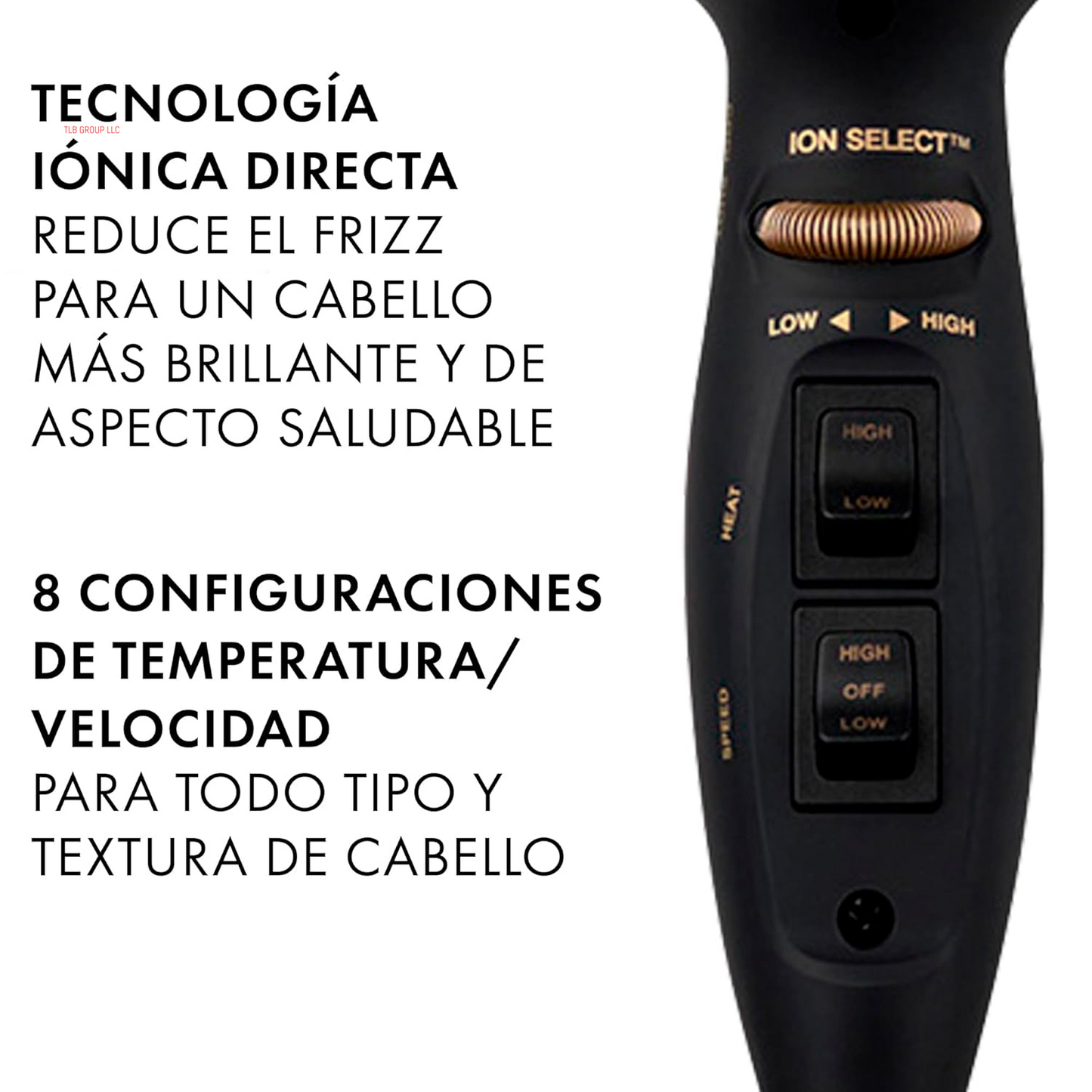 Pro Artist Black Gold 2100 Turbo Ceramic + Ionic Hair Dryer | Fast Dry, Lightweight