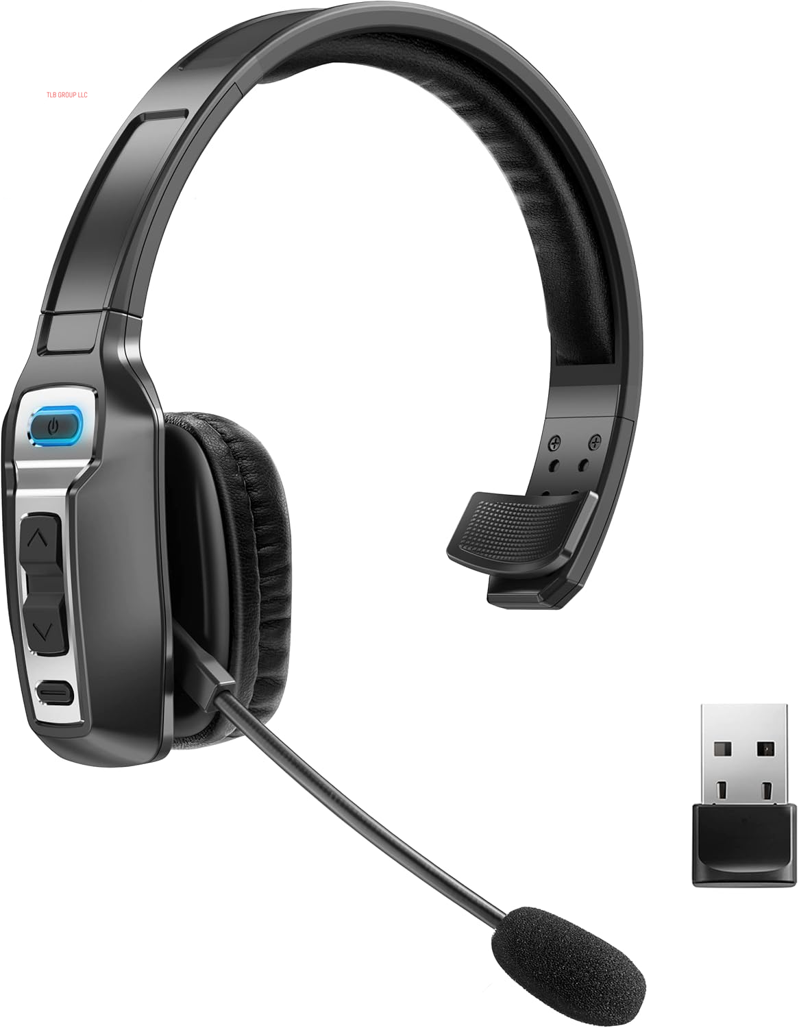 Trucker Bluetooth Headset, V5.2 Wireless Headset with Upgraded Microphone AI Noise Canceling, on Ear Bluetooth Headphone with Mute for Driver Office Call Center