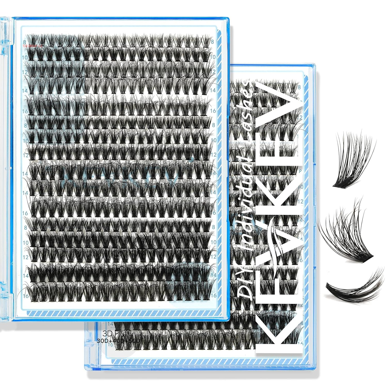 Lash Clusters Kit Lash Extension Kit D Curl Eyelash Extension Kit 280 Pcs Eyelash Clusters Kit Cluster Eyelash Extensions Individual Lashes Kit with Lash Bond and Seal Eyelash Tweezers