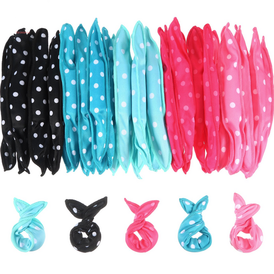 40 Pieces Soft Heatless Curlers Overnight Large Pillow Sponge Rollers Soft Hair Curlers to Sleep in for Long Short Hair Styling Tools No Heat Foam Rollers(Dot,Color Set 1)